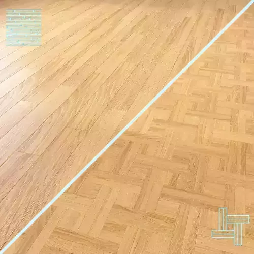 Parquet - Laminate - Wooden floor 2 in 1 Low-poly 3D model