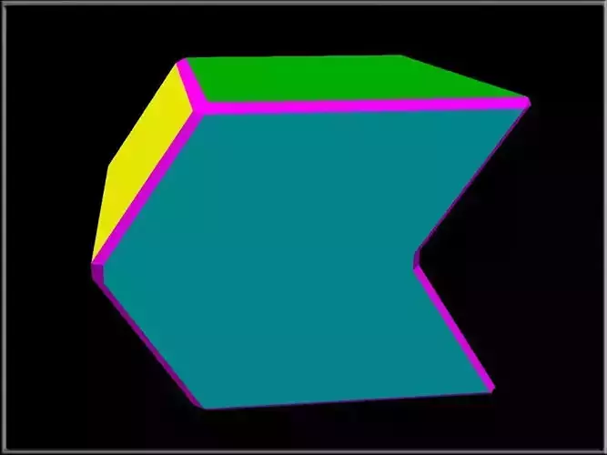 Bevel Arrow Low-poly 3D model