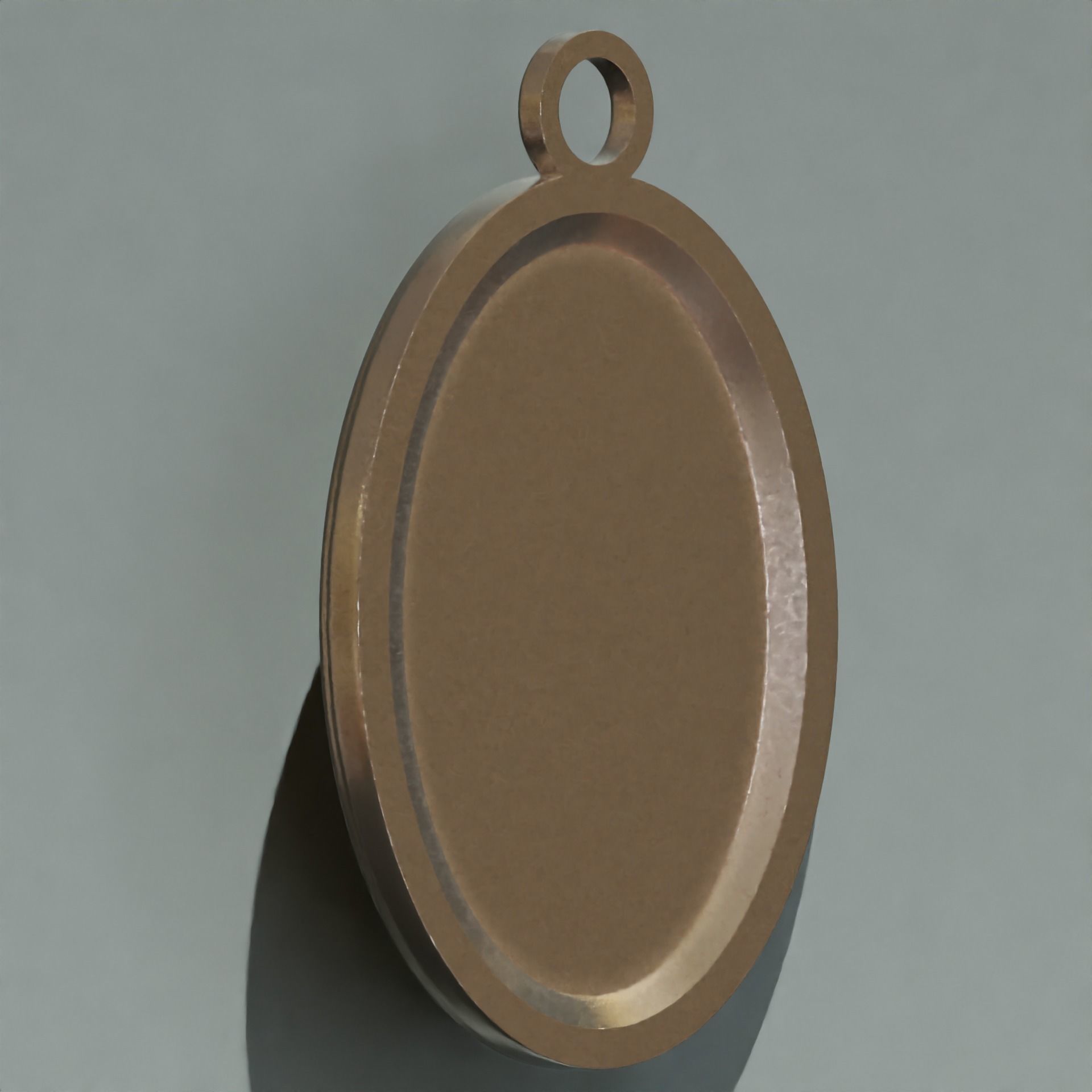 Oval pendant 3D print model_3