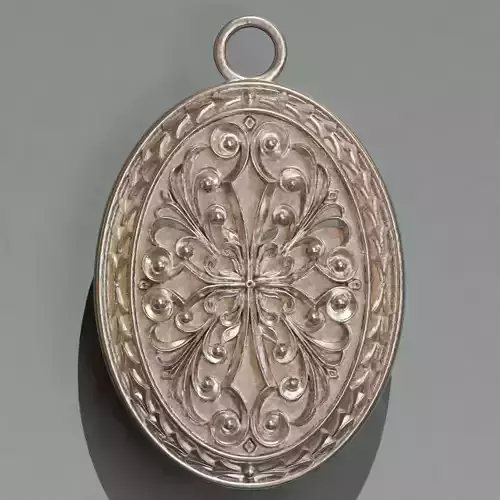 Oval pendant 3D print model