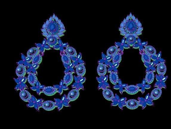 Earrings 3D print model_3