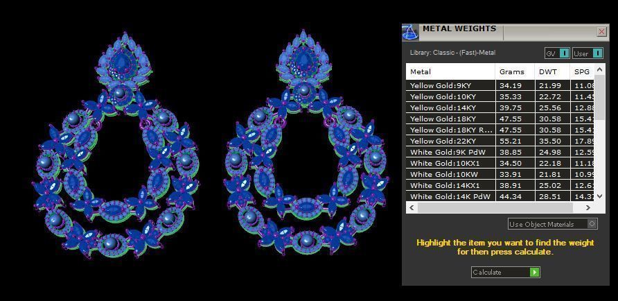 Earrings 3D print model_7