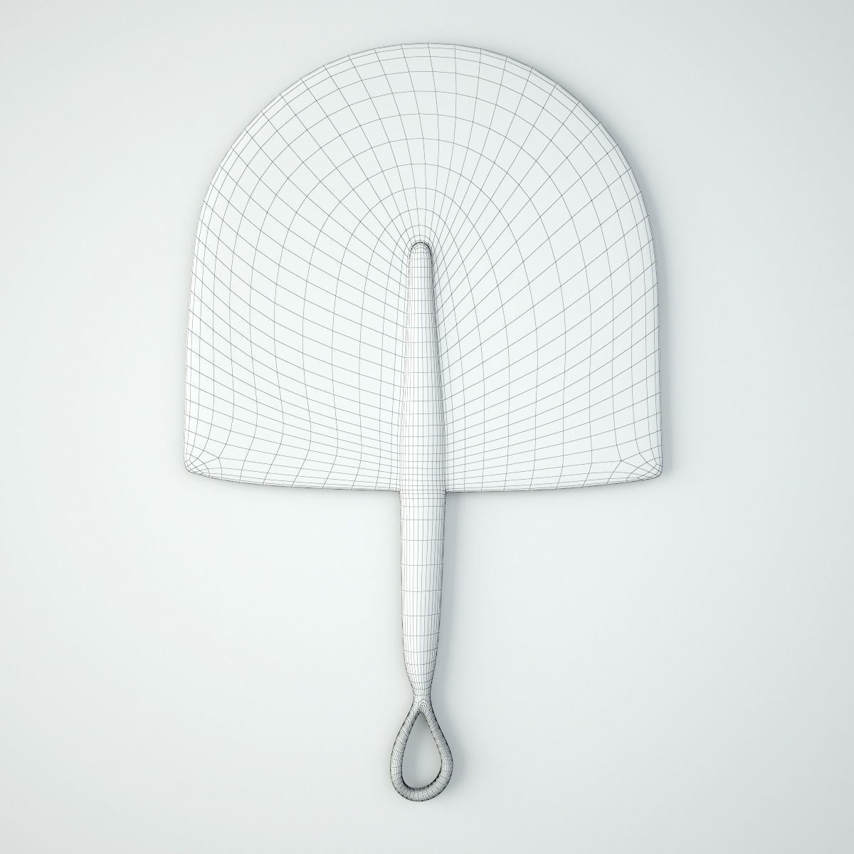 African Handwoven Fan 7 3D model_2