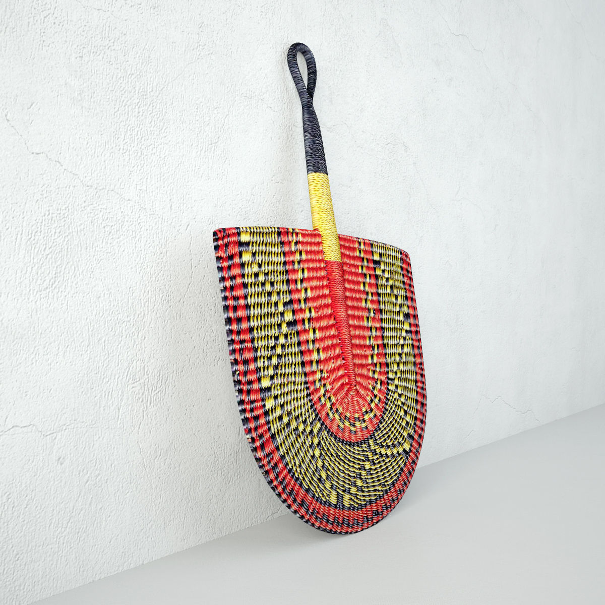 African Handwoven Fan 7 3D model_3