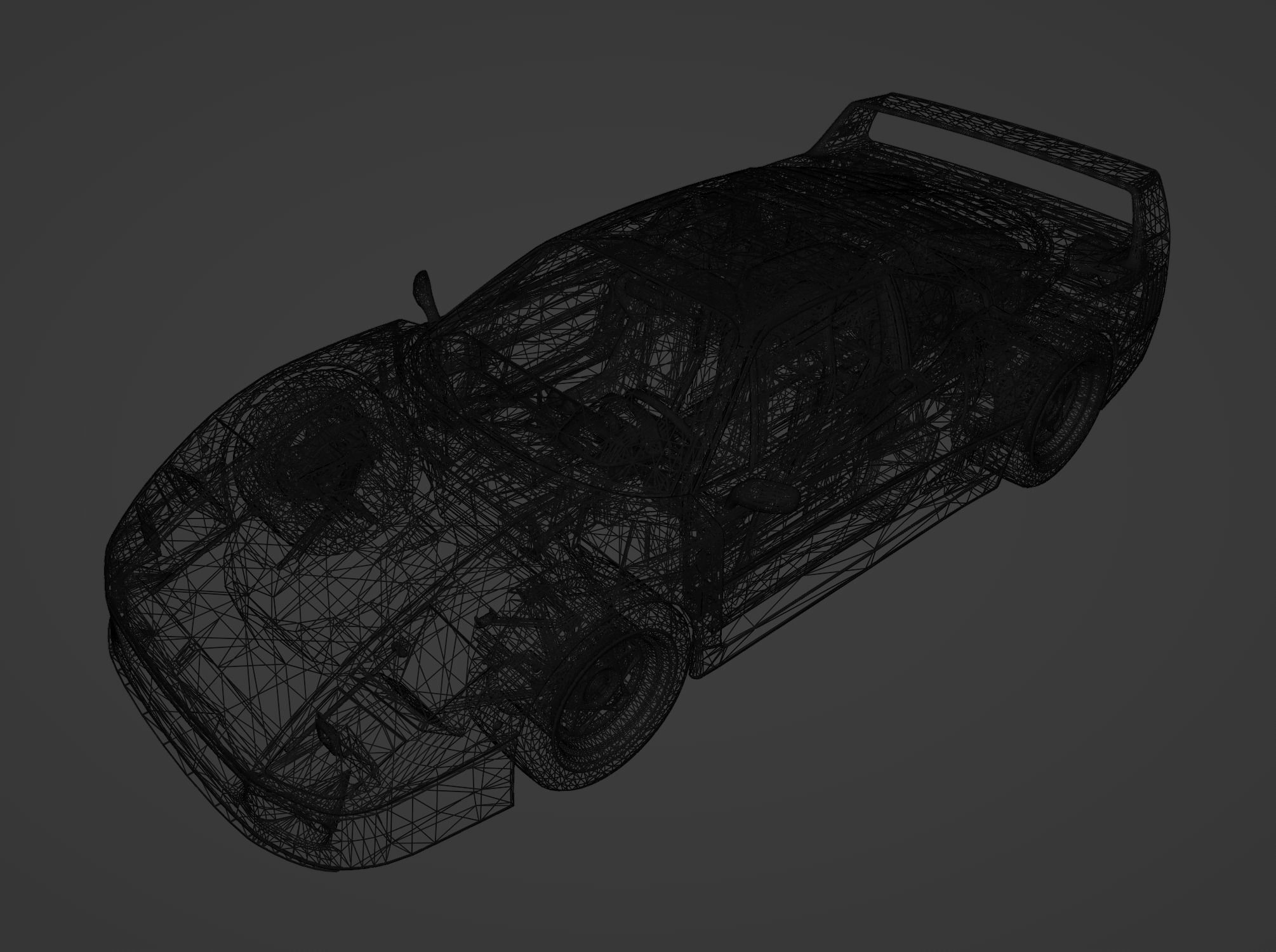 Ferrari F40 Low-poly 3D model_15