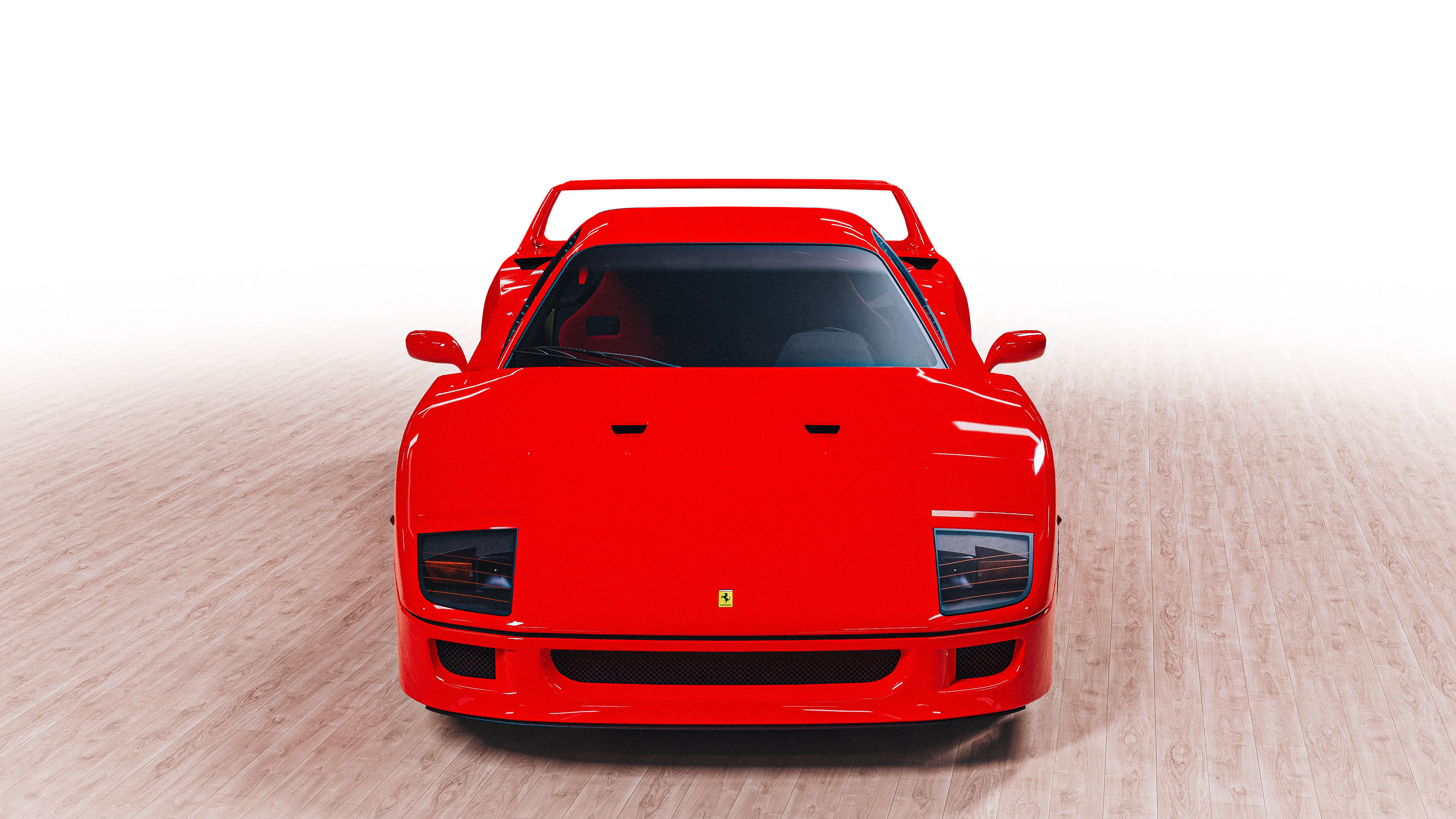 Ferrari F40 Low-poly 3D model_2