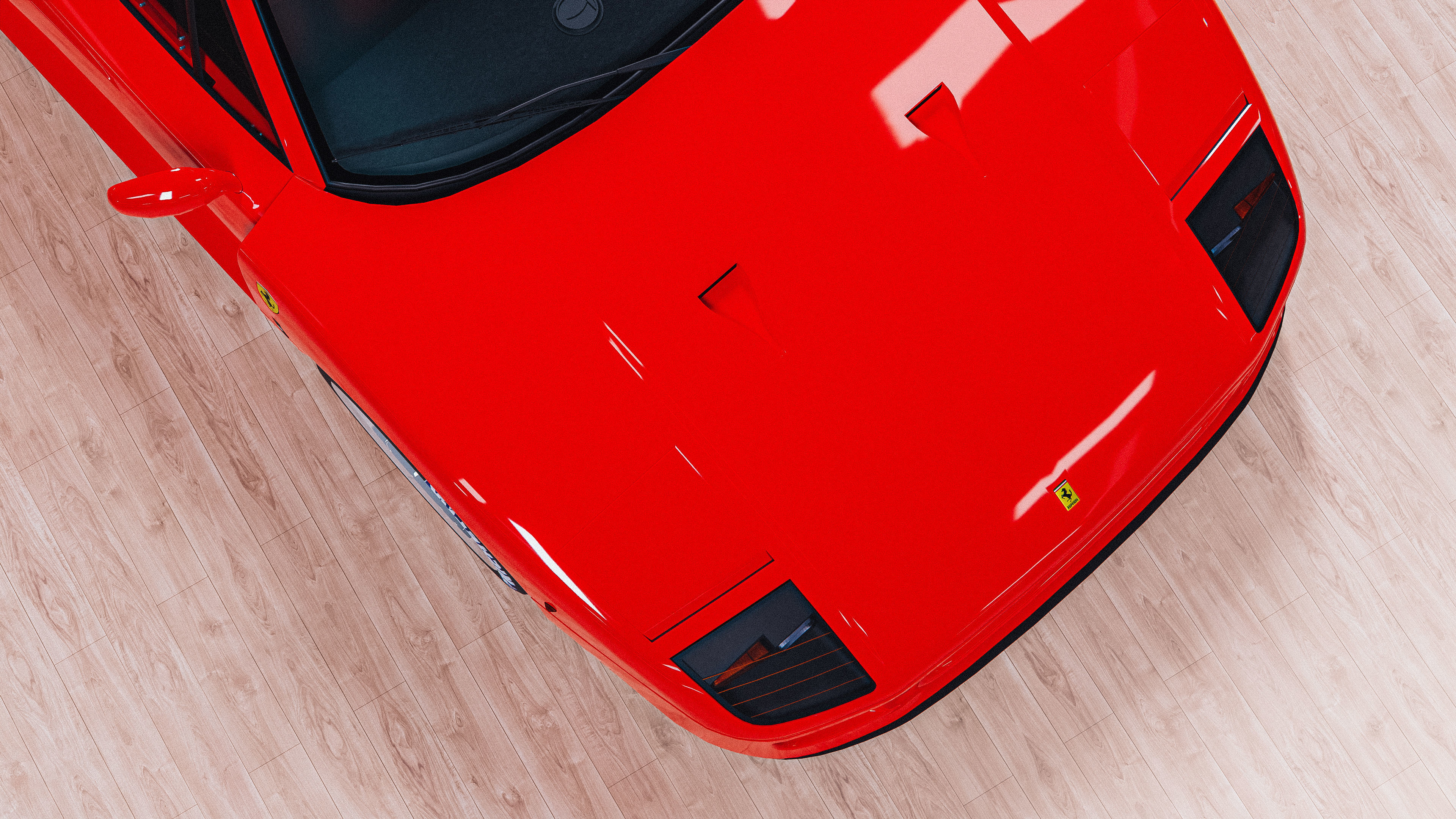 Ferrari F40 Low-poly 3D model_11