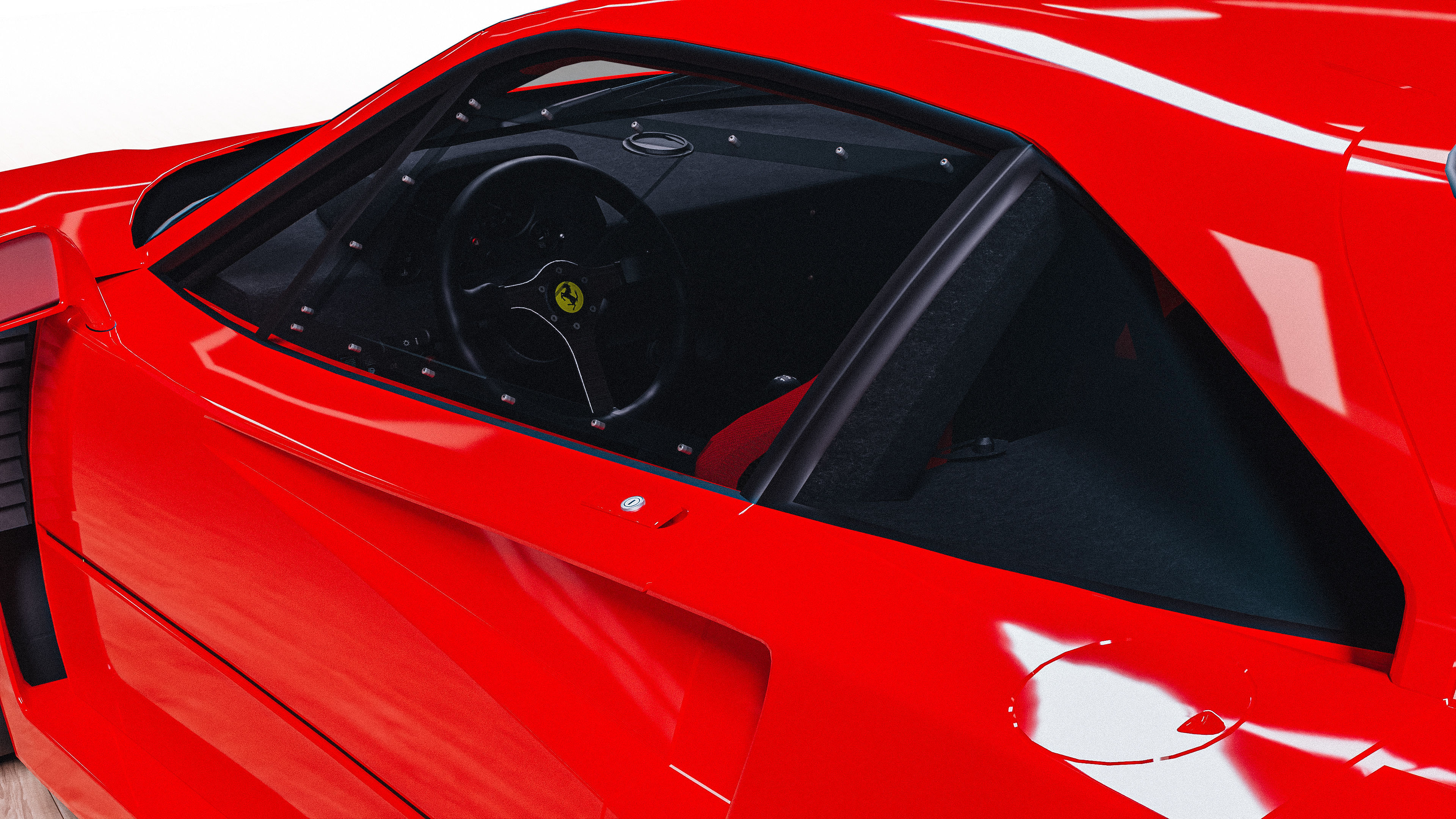 Ferrari F40 Low-poly 3D model_13