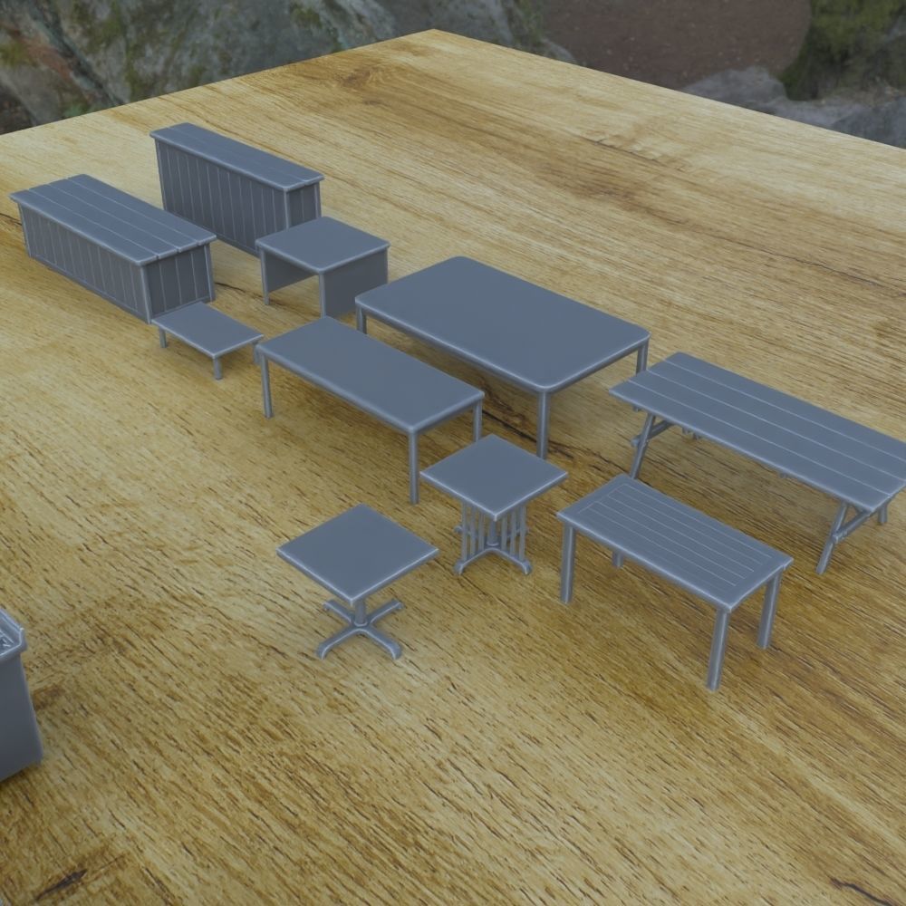 INDOOR FURNITURE 1-35 FOR DIORAMA MINIATURE SUPPORTED STL 3D print model_3