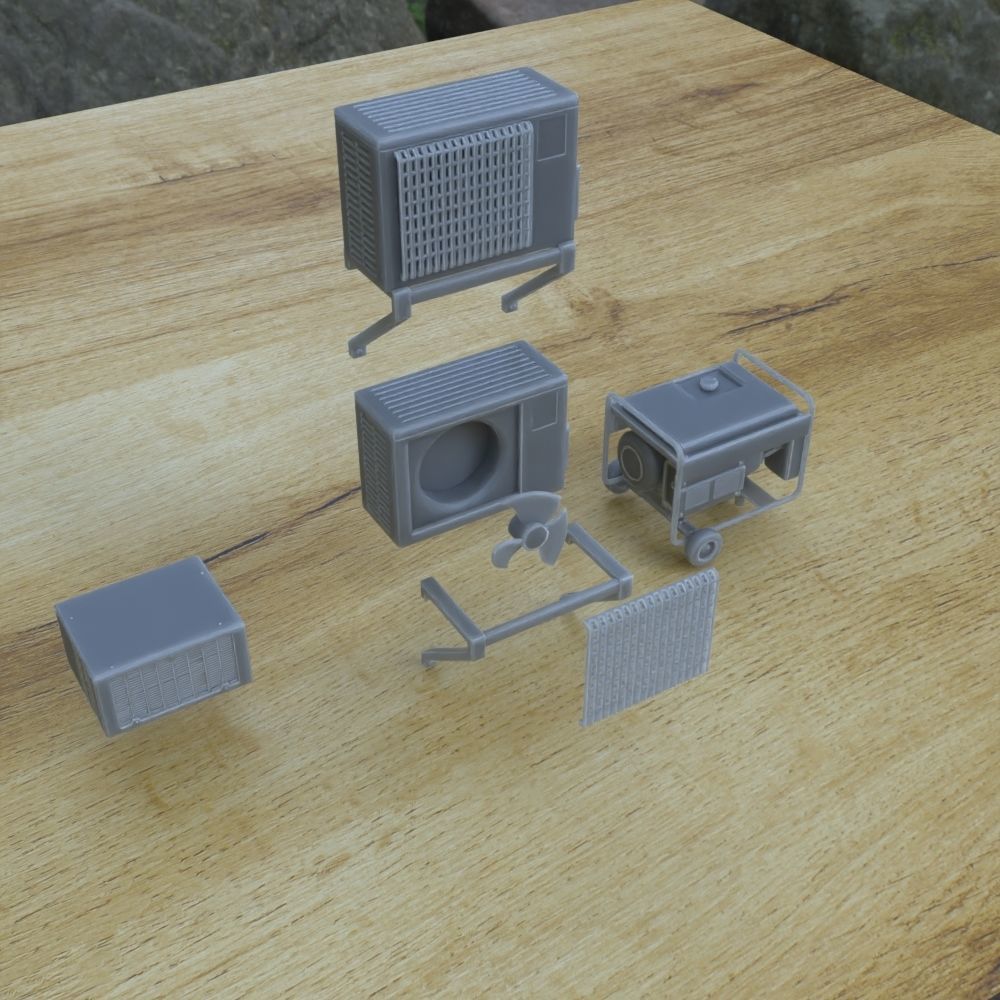 INDOOR FURNITURE 1-35 FOR DIORAMA MINIATURE SUPPORTED STL 3D print model_2