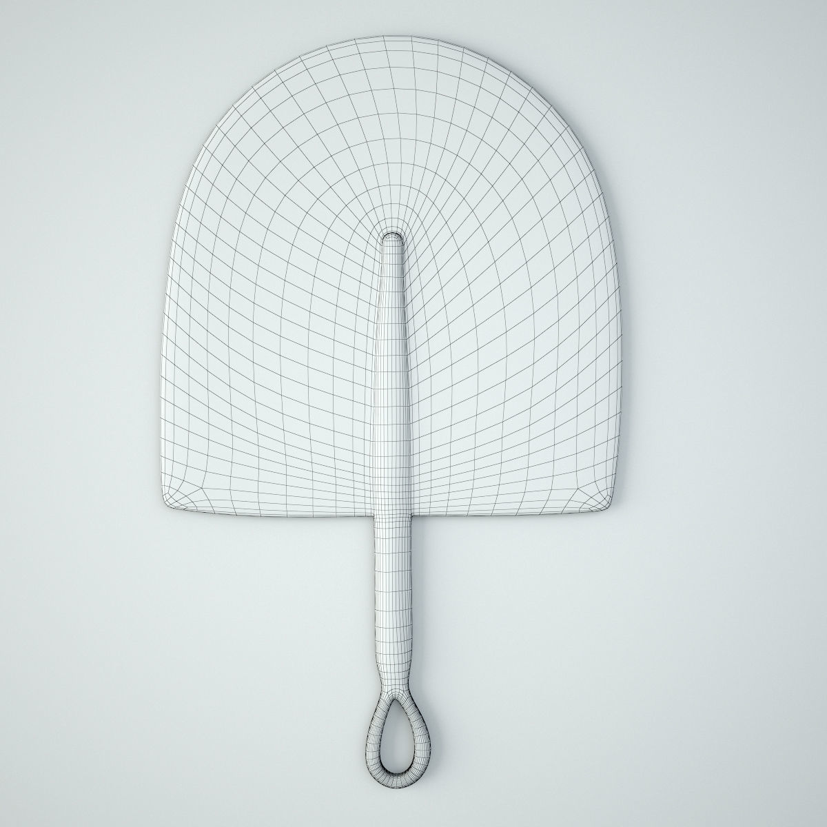 African Handwoven Fan 8 3D model_2