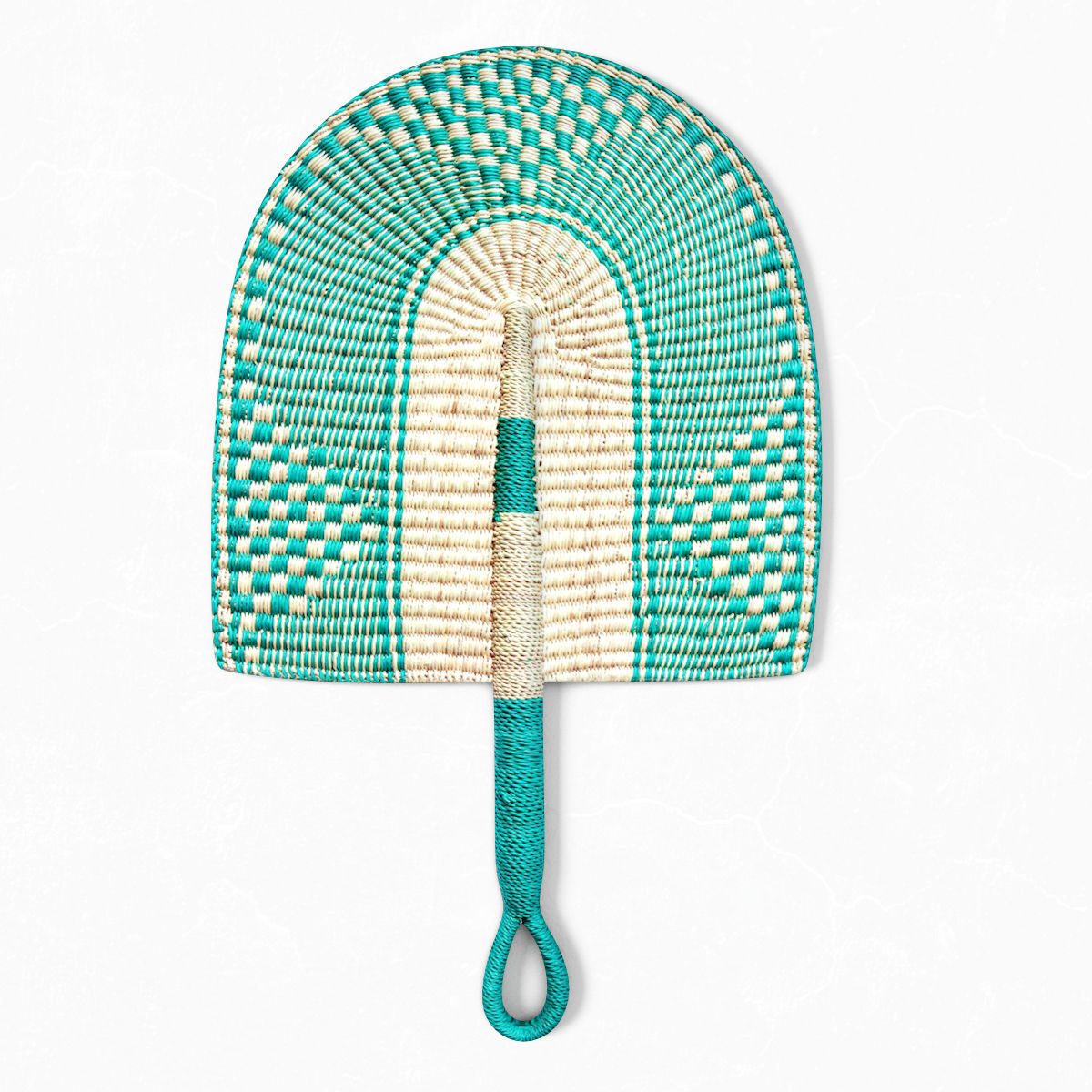 African Handwoven Fan 8 3D model_1