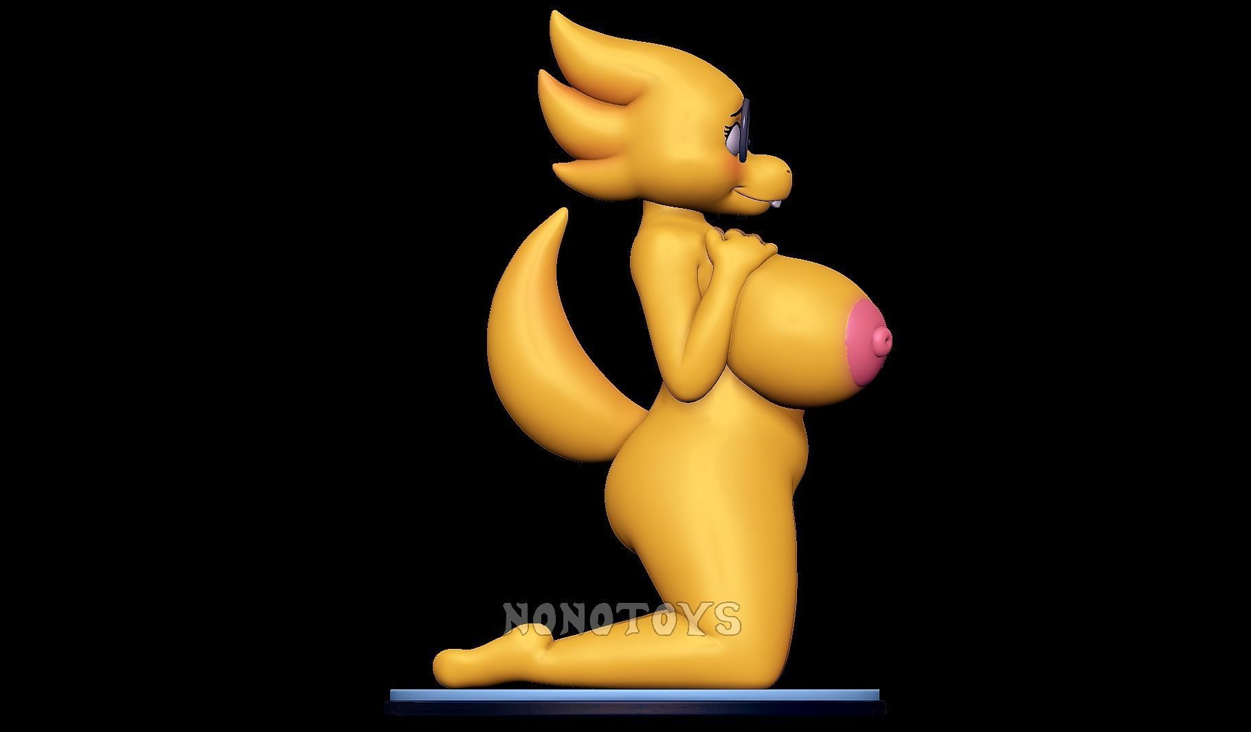 Alphys - NSFW 3D print model_4