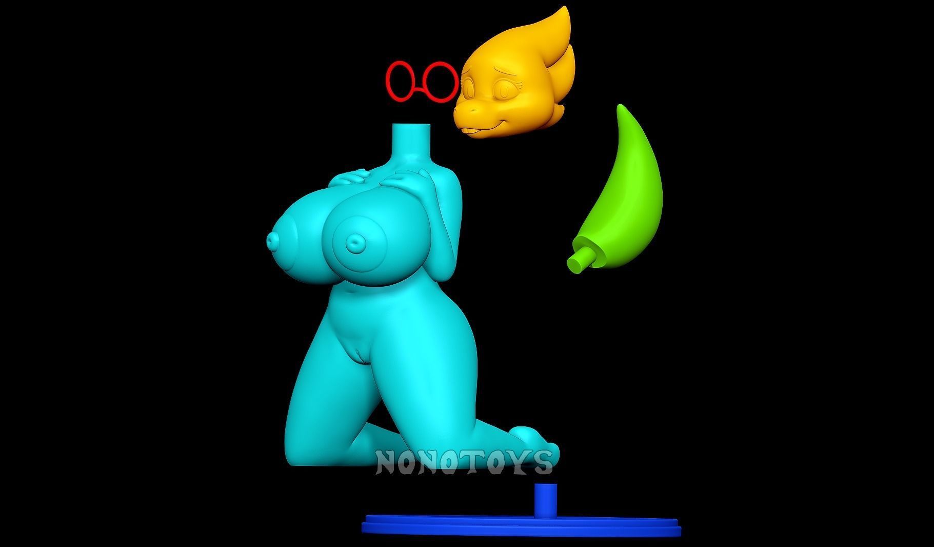 Alphys - NSFW 3D print model_8