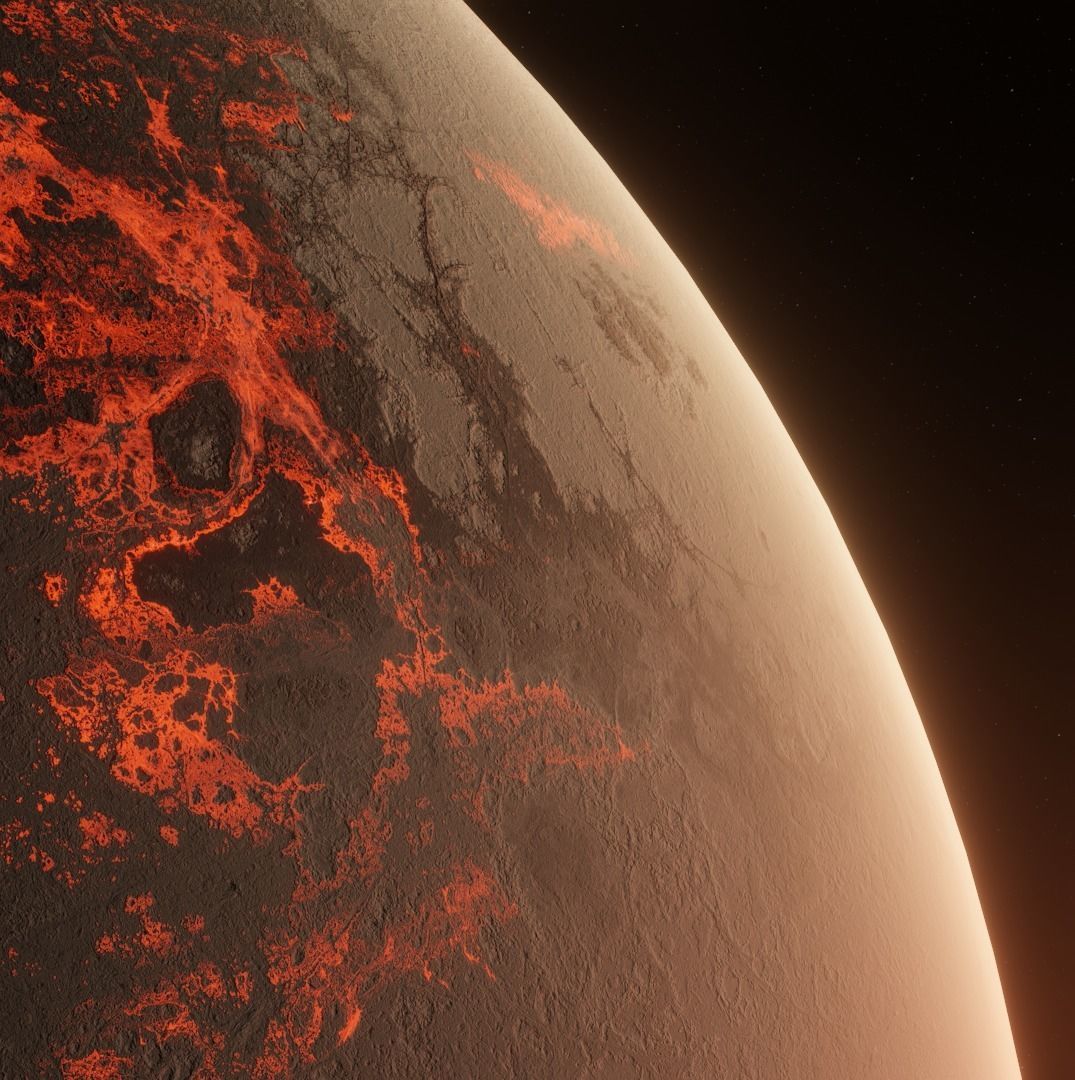 Planet Space Ready to game Low-poly 3D model_5