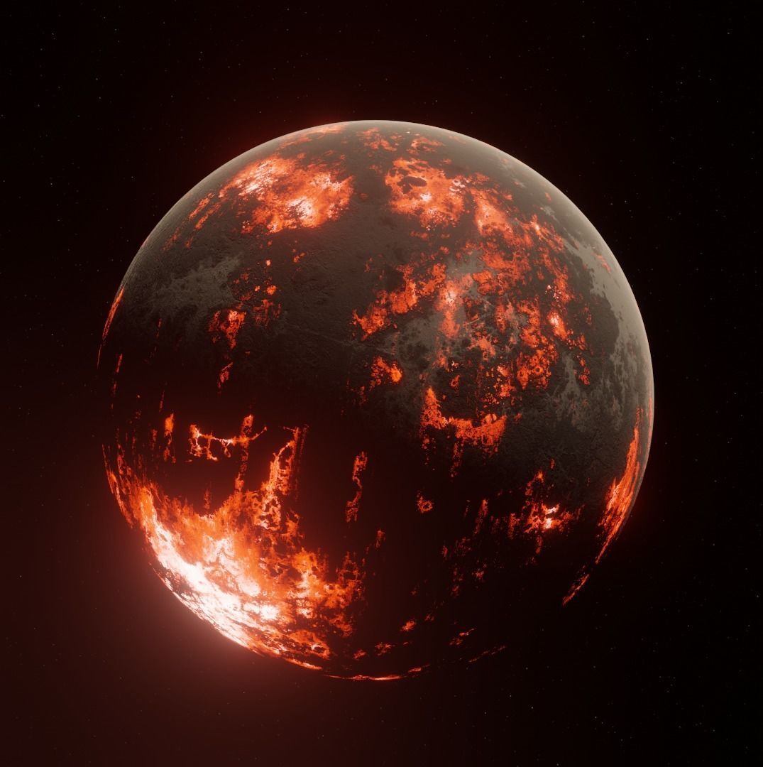 Planet Space Ready to game Low-poly 3D model_2