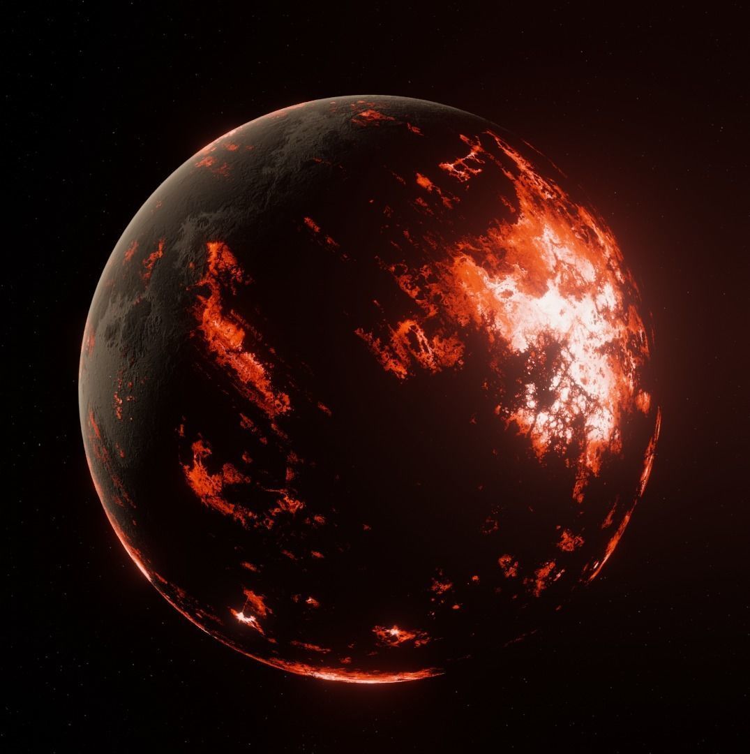 Planet Space Ready to game Low-poly 3D model_17