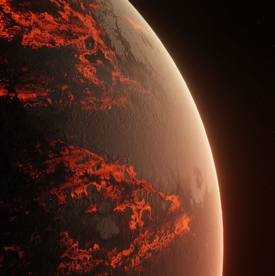 Planet Space Ready to game Low-poly 3D model_6