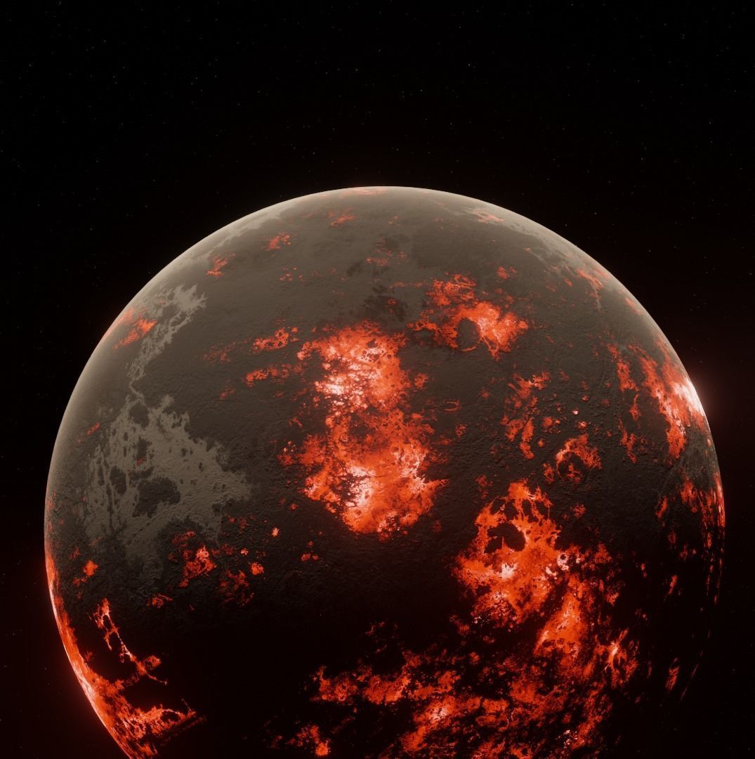 Planet Space Ready to game Low-poly 3D model_3