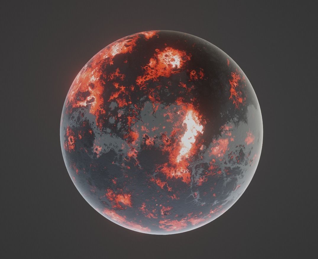 Planet Space Ready to game Low-poly 3D model_22