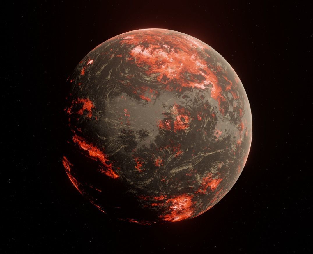 Planet Space Ready to game Low-poly 3D model_11