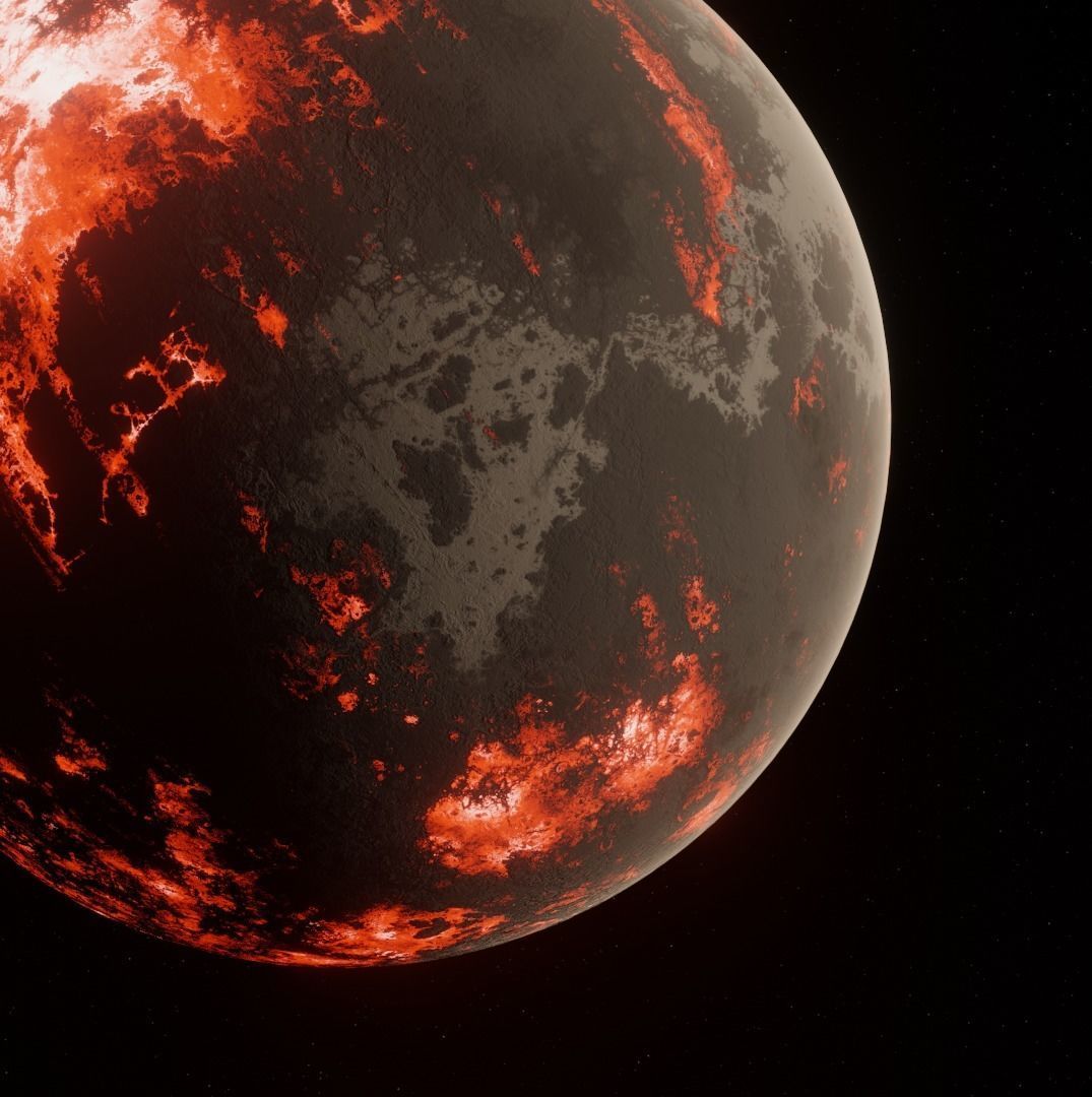 Planet Space Ready to game Low-poly 3D model_9