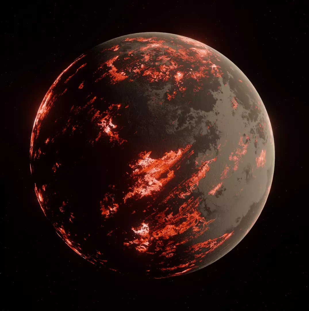 Planet Space Ready to game Low-poly 3D model_0