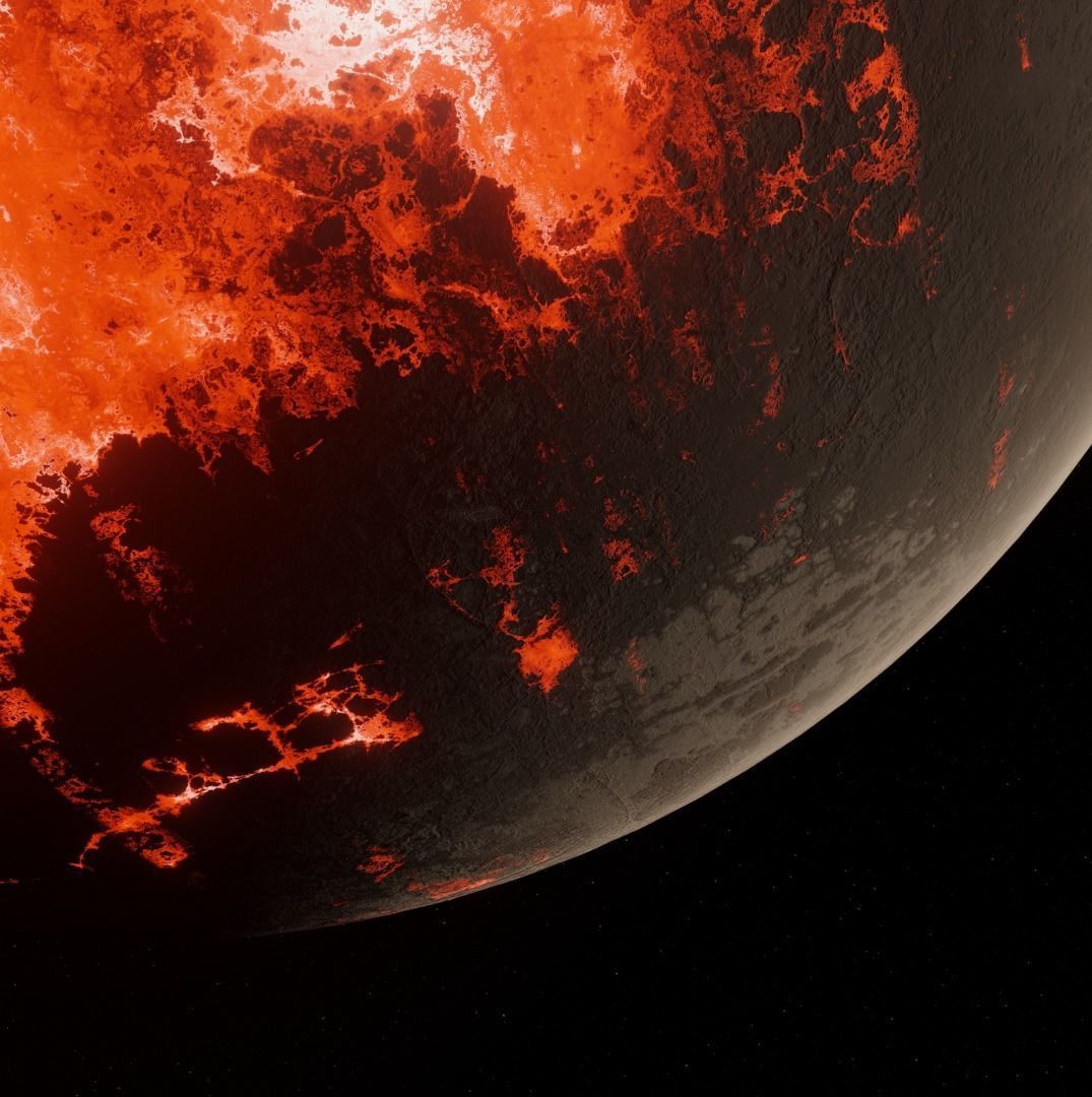 Planet Space Ready to game Low-poly 3D model_16