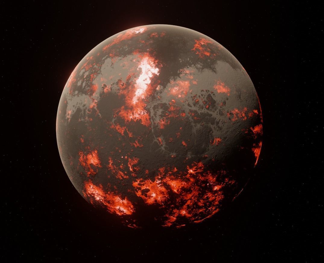 Planet Space Ready to game Low-poly 3D model_4