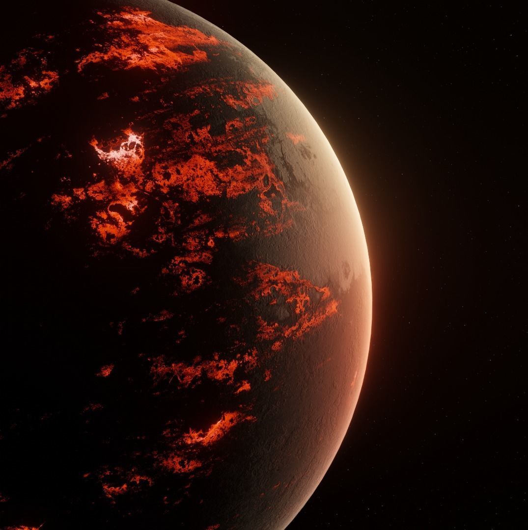 Planet Space Ready to game Low-poly 3D model_1