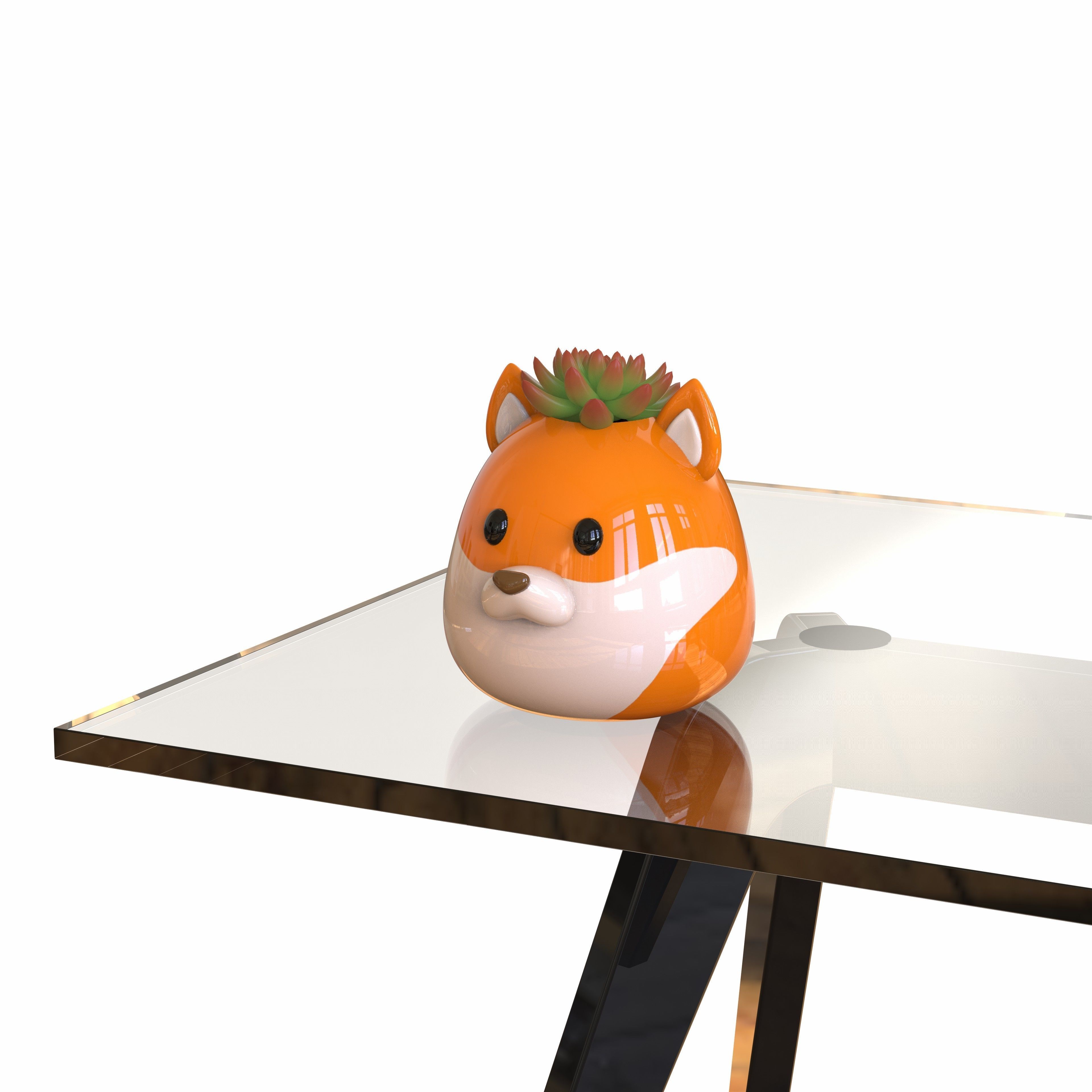 Cute animal Pot Decor 3D print model_33