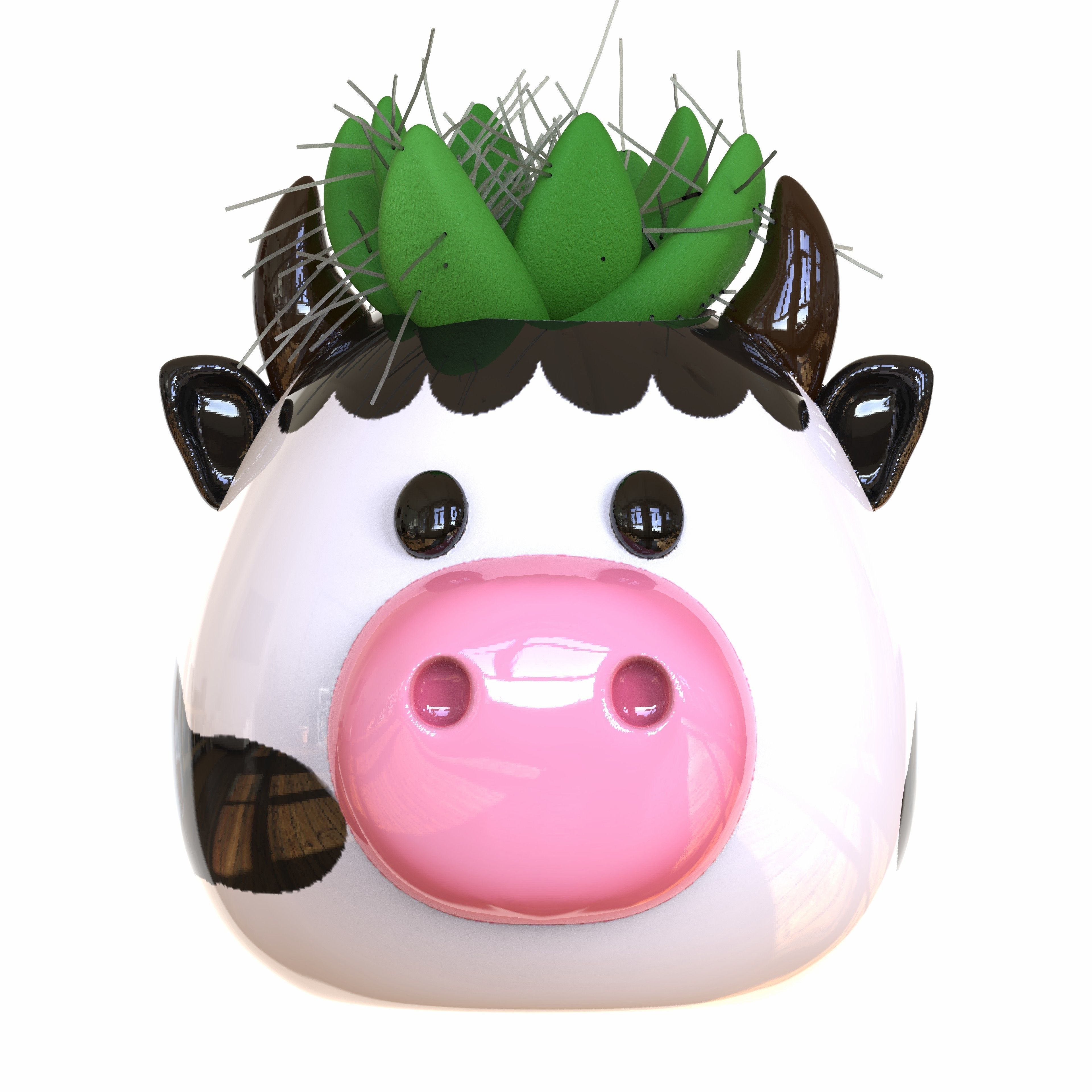 Cute animal Pot Decor 3D print model_17