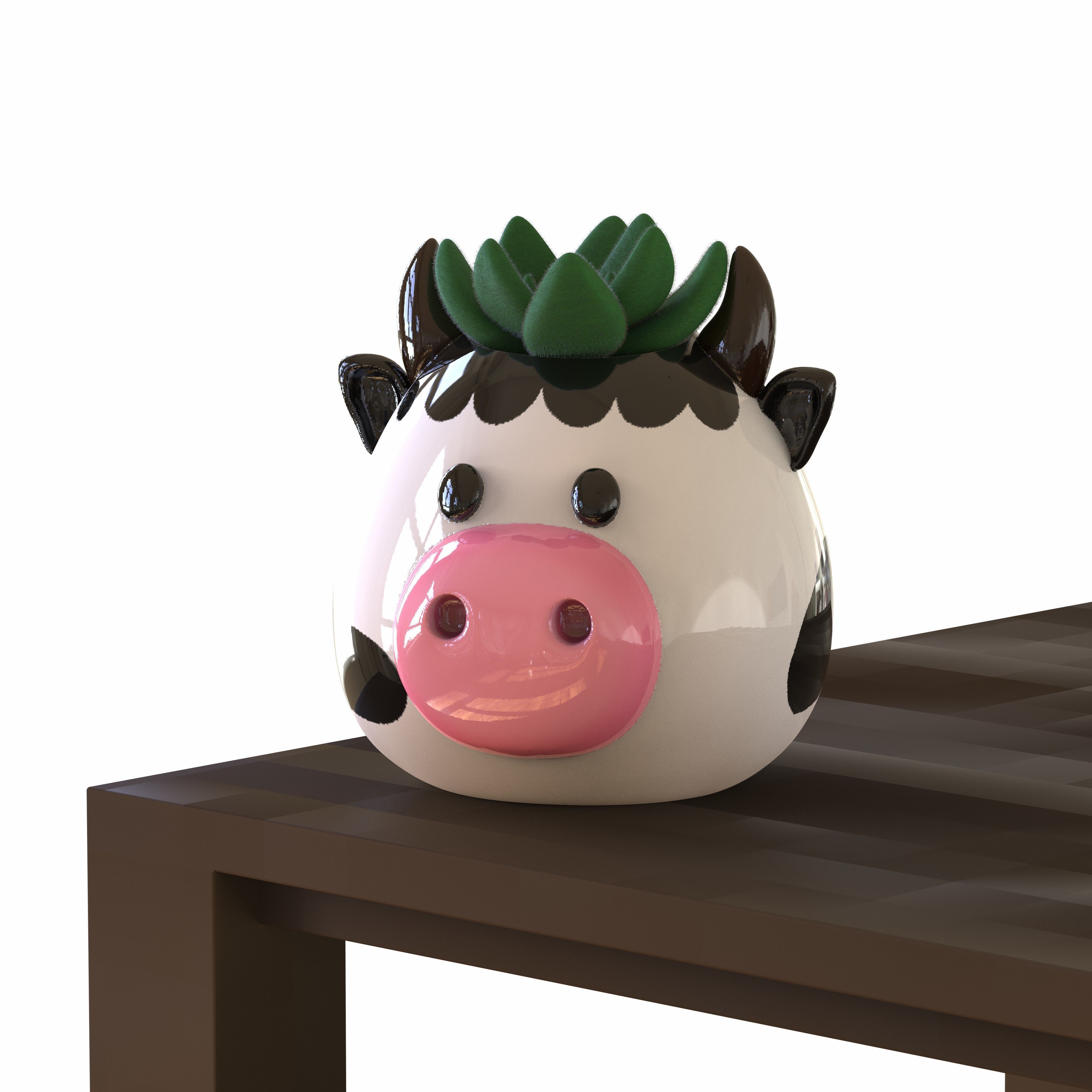 Cute animal Pot Decor 3D print model_71