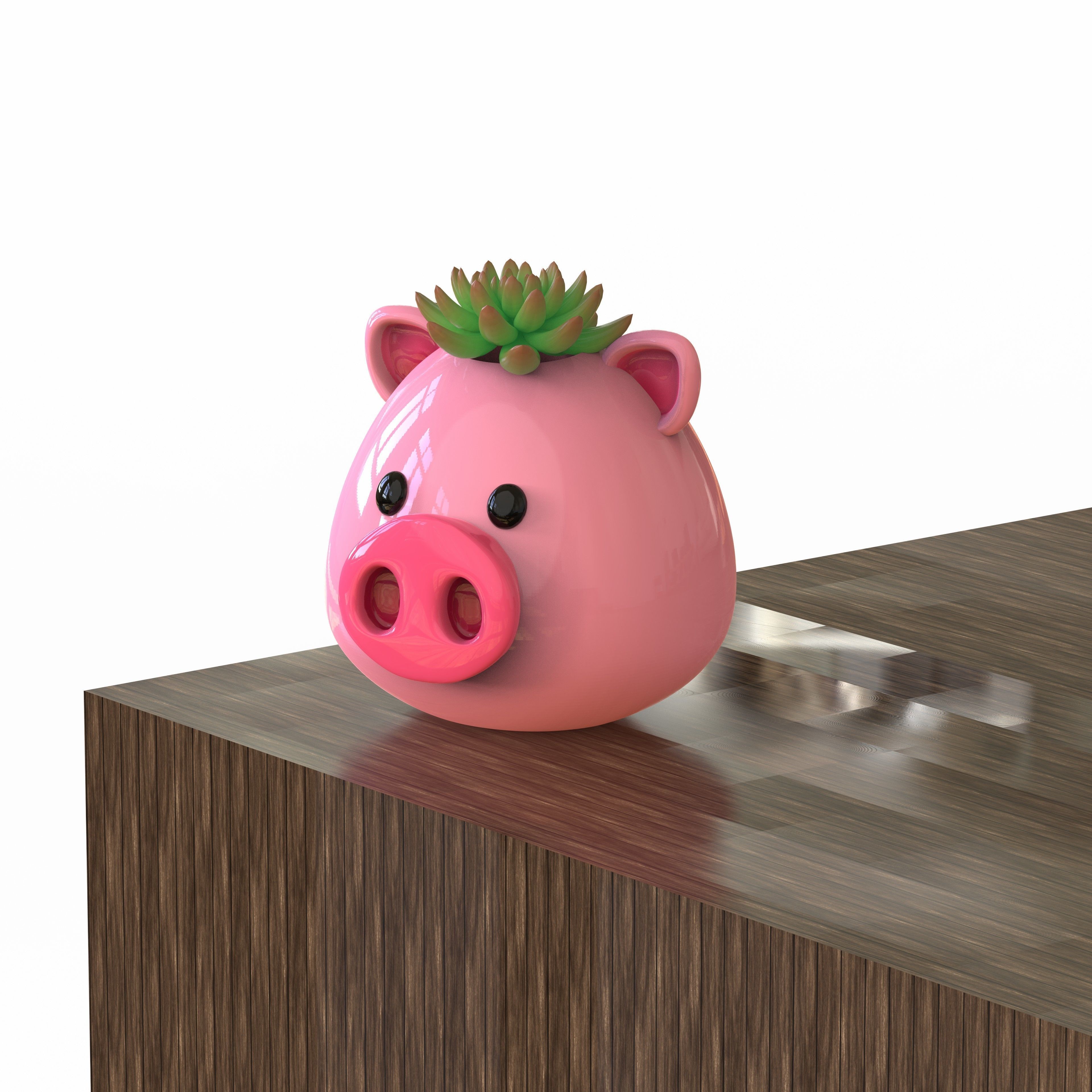 Cute animal Pot Decor 3D print model_8