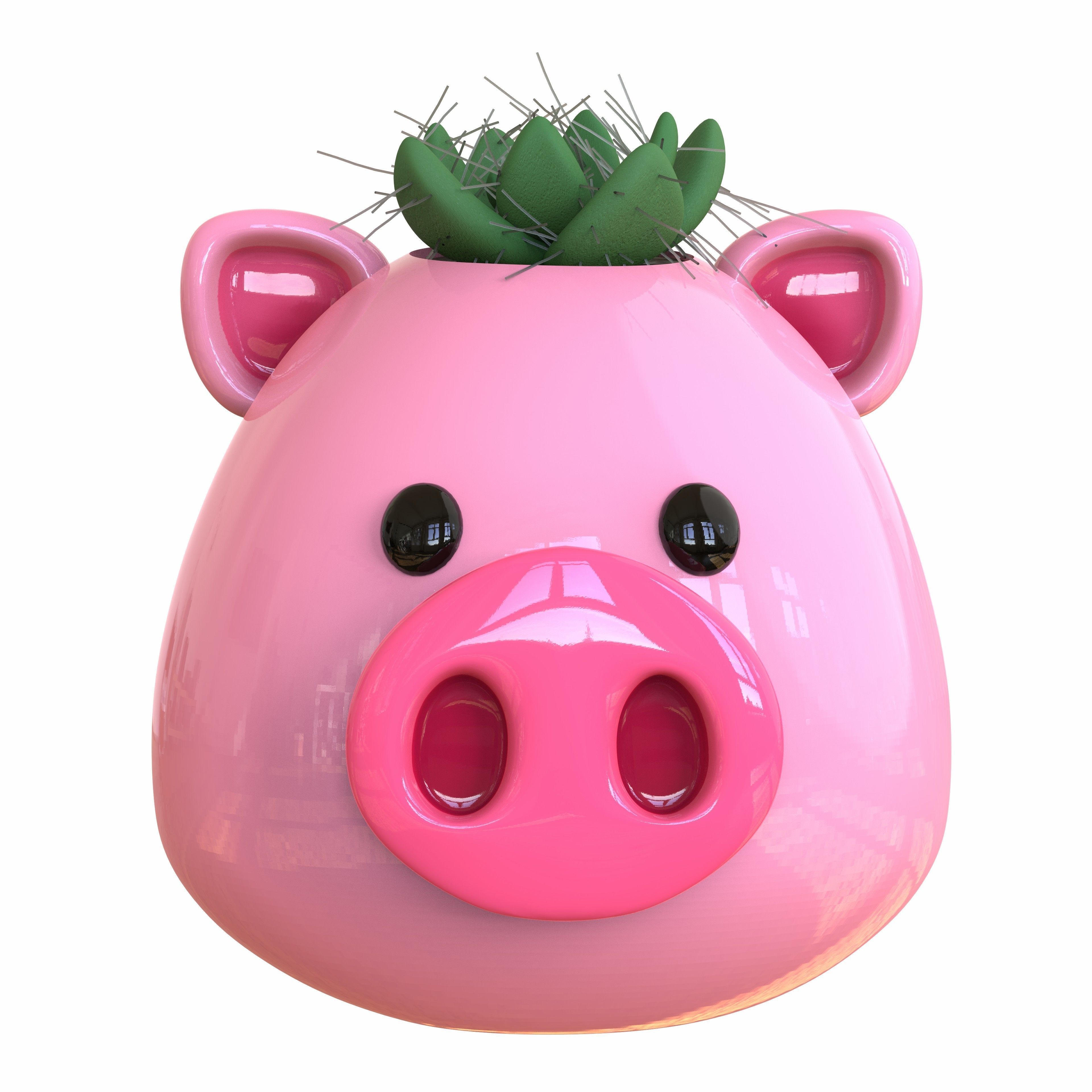 Cute animal Pot Decor 3D print model_61