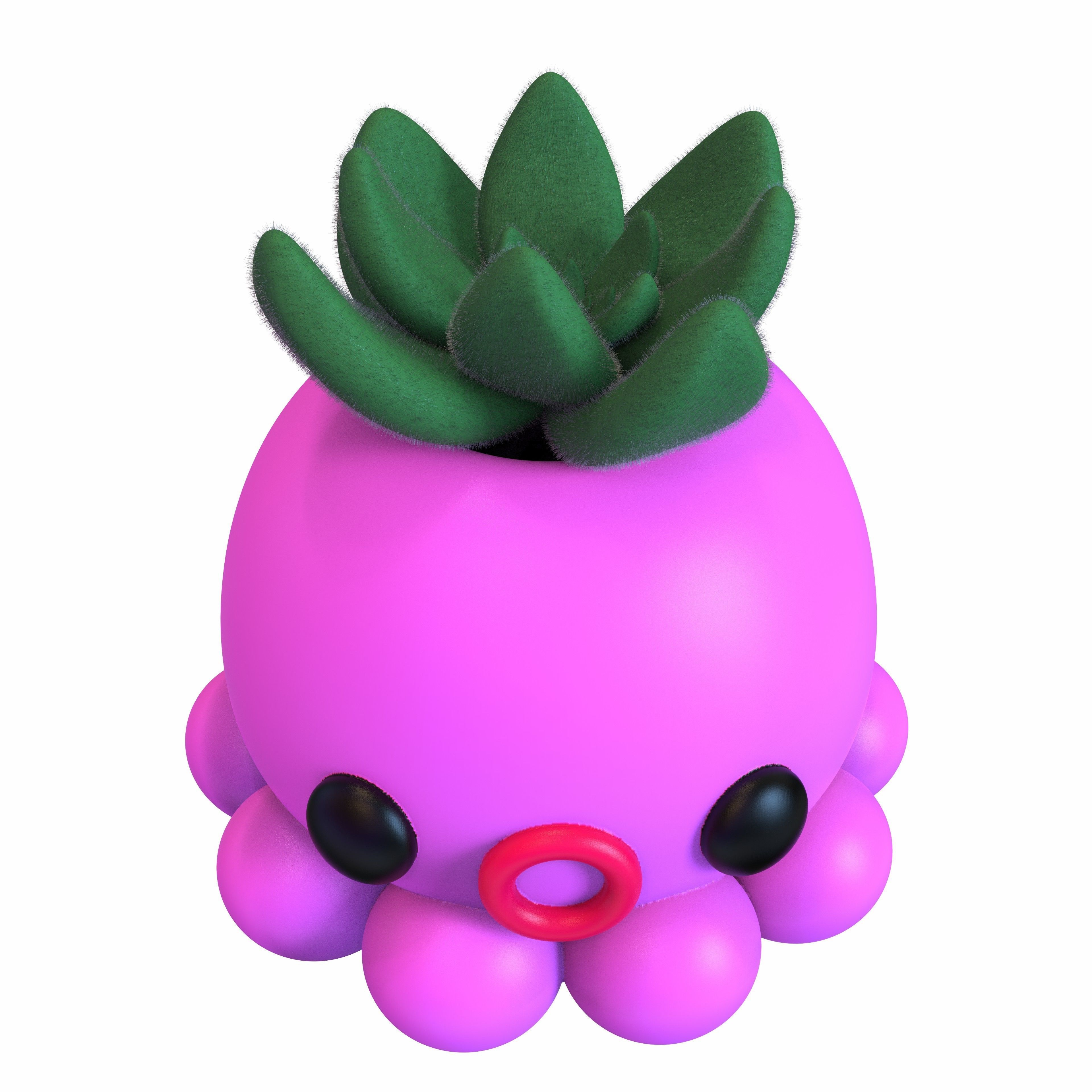 Cute animal Pot Decor 3D print model_27