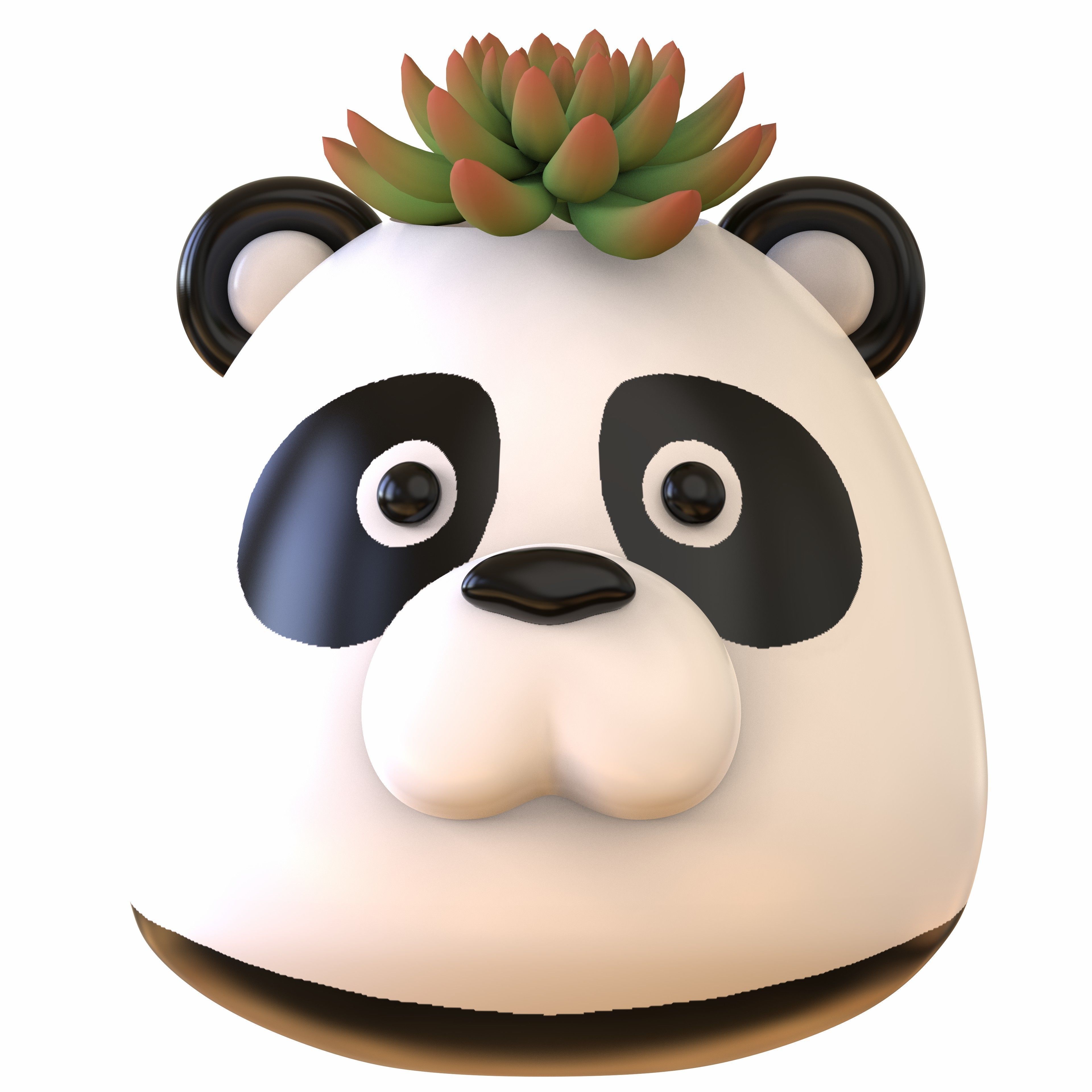Cute animal Pot Decor 3D print model_52