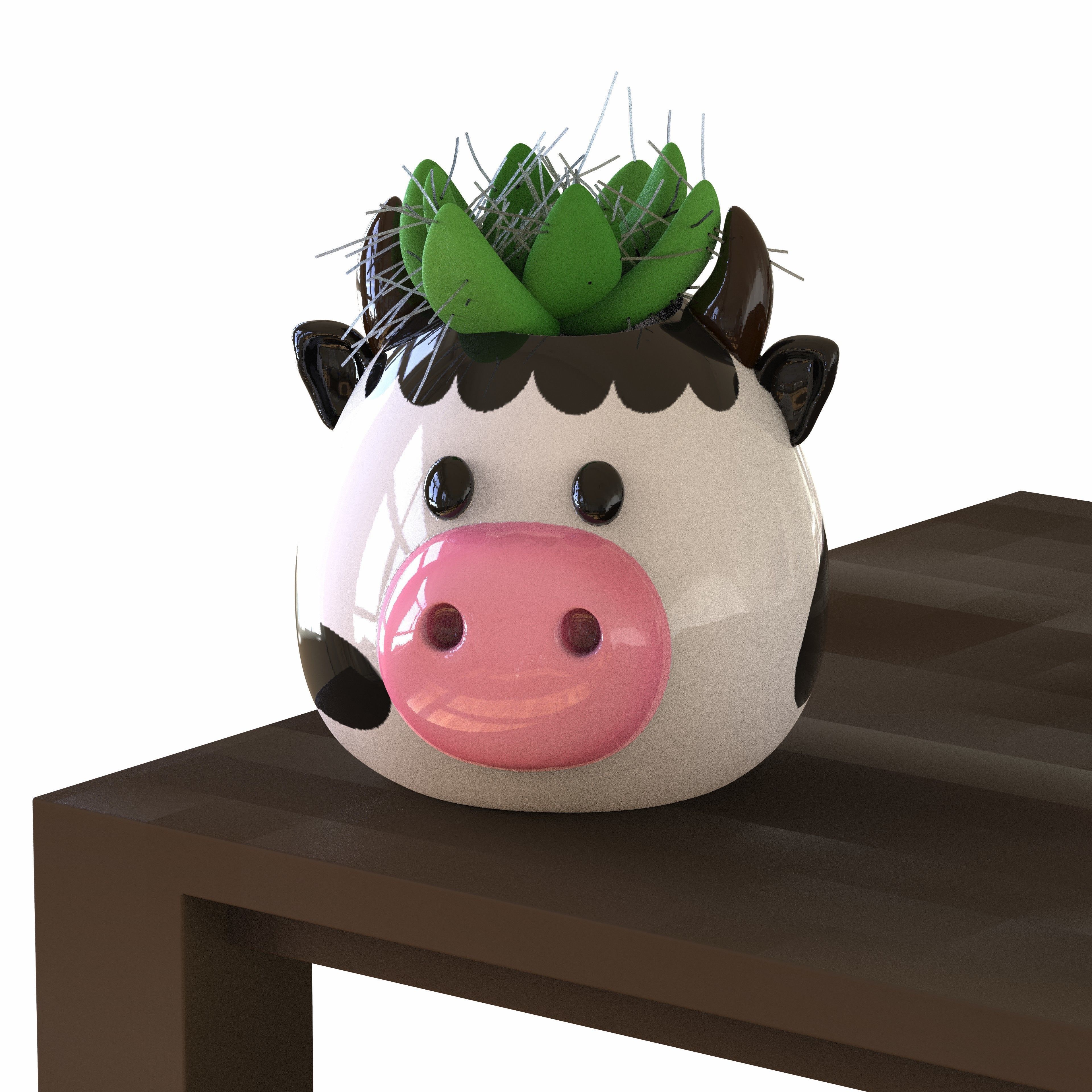 Cute animal Pot Decor 3D print model_73