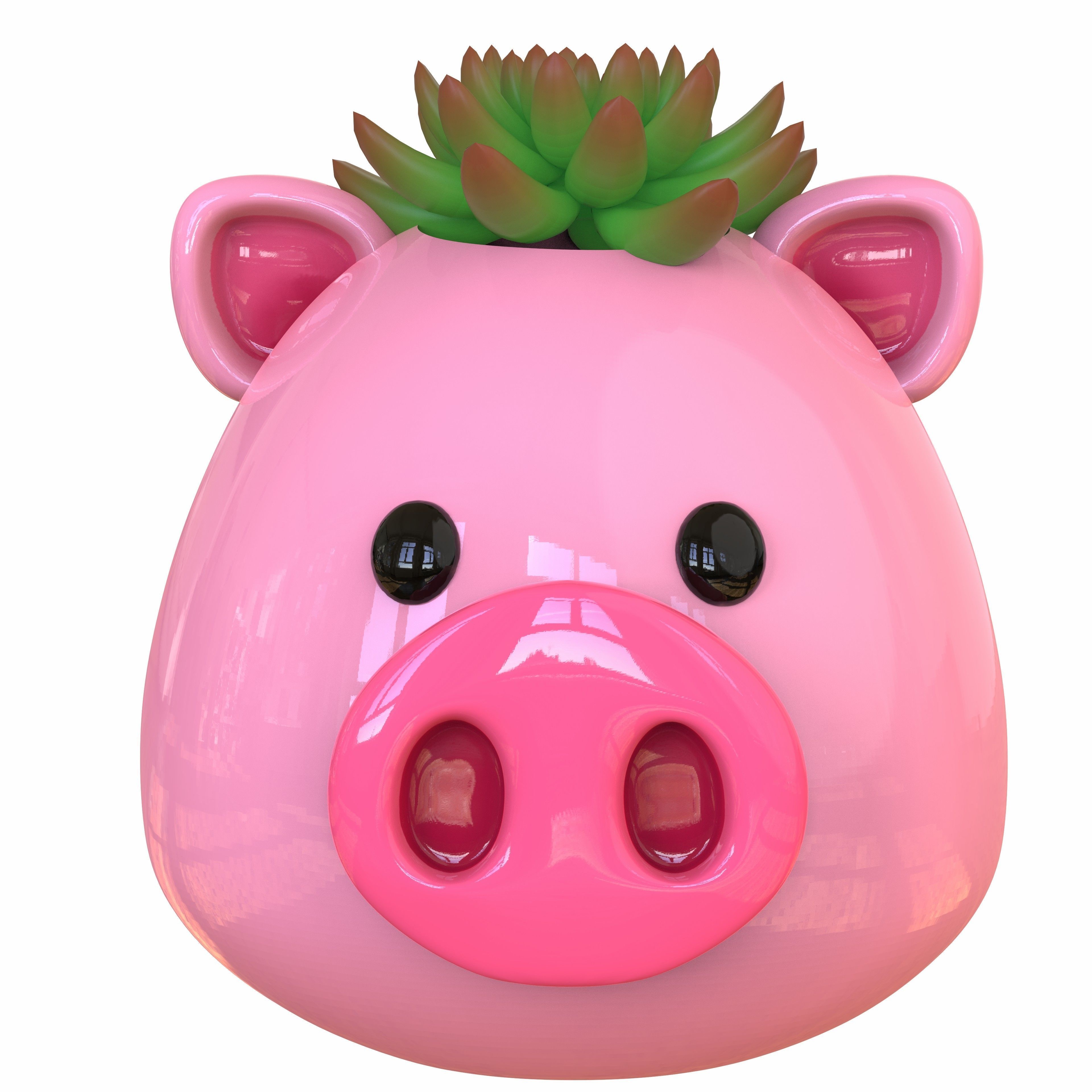 Cute animal Pot Decor 3D print model_4
