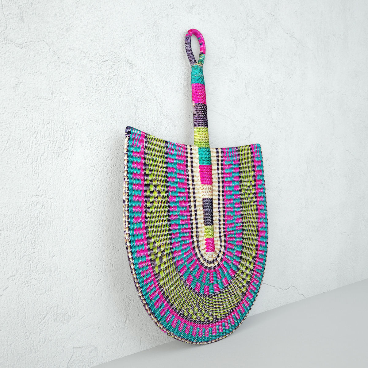 African Handwoven Fan 10 3D model_3