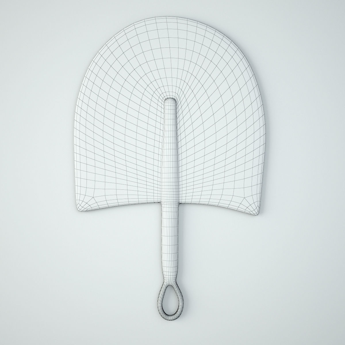 African Handwoven Fan 10 3D model_2