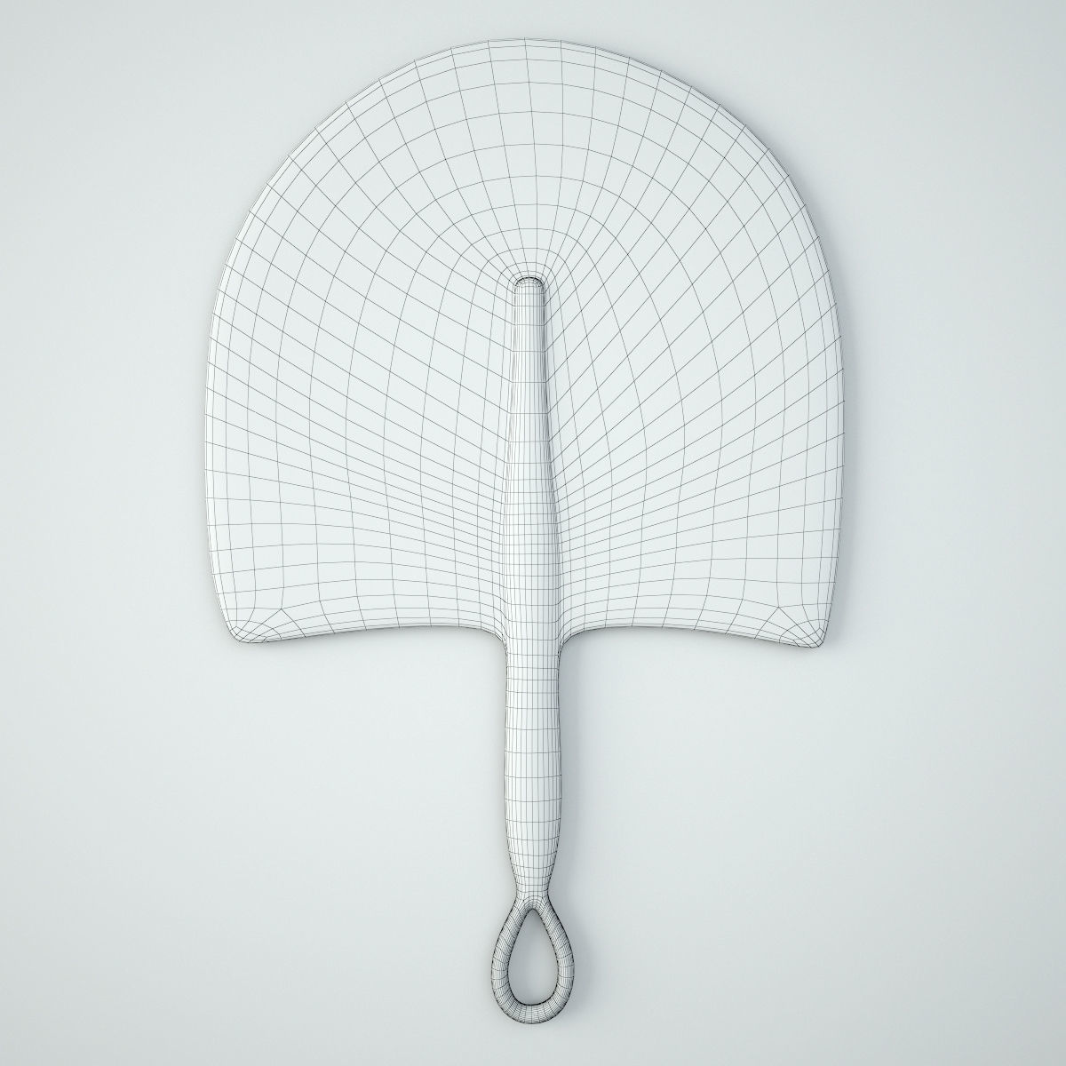 African Handwoven Fan 11 3D model_2