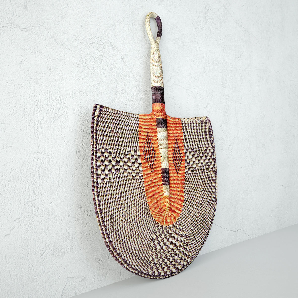 African Handwoven Fan 11 3D model_3