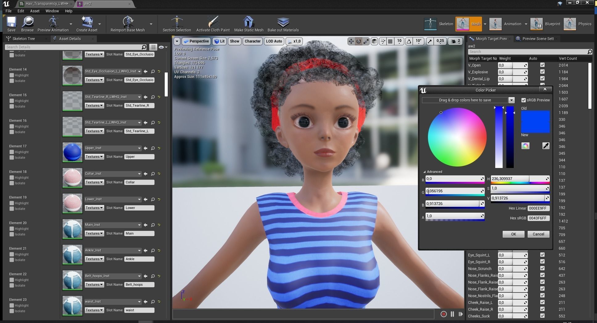 Cute African Female Cartoon Black afro rigged Woman 3D Low-poly 3D model_22