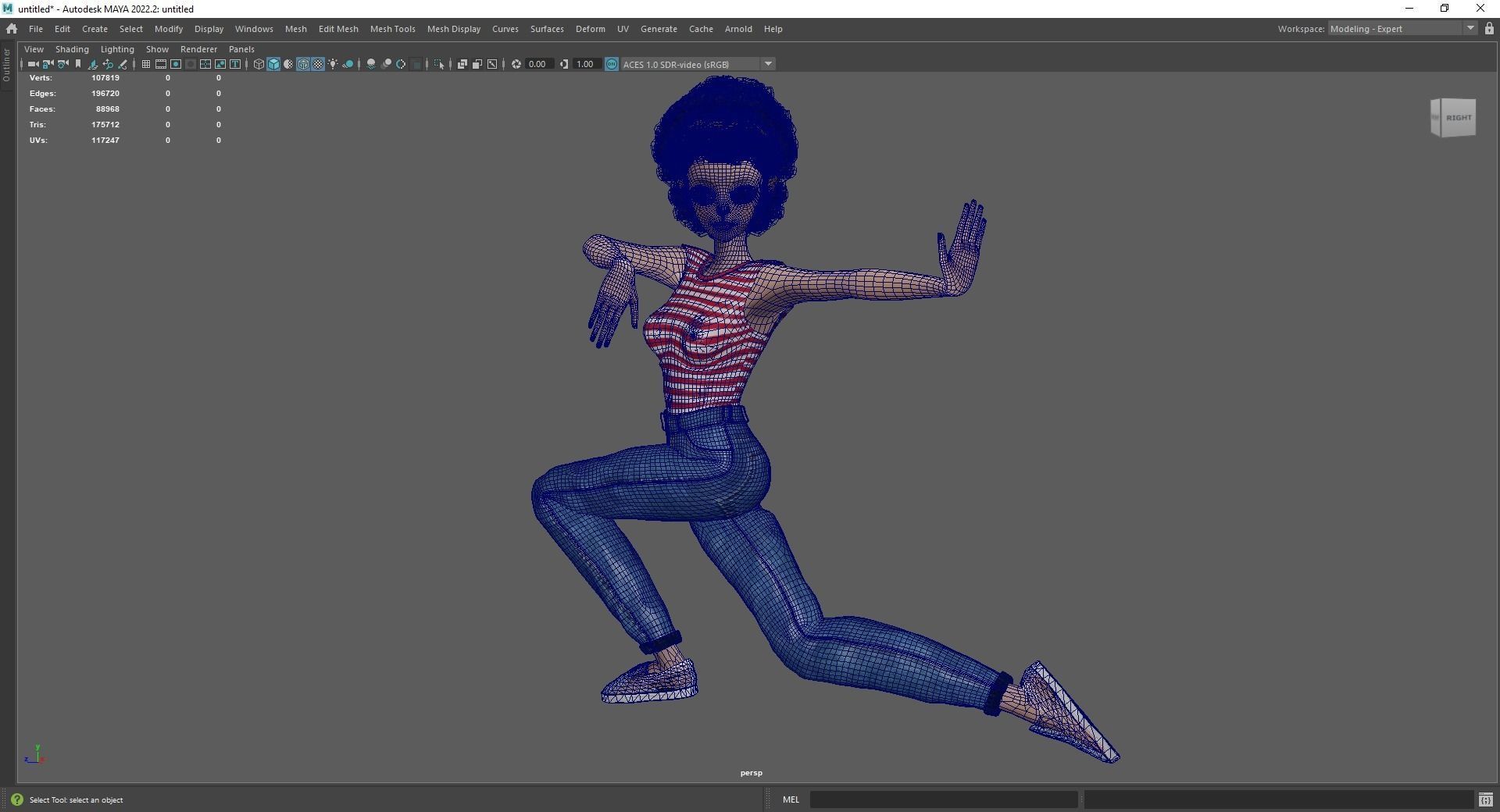 Cute African Female Cartoon Black afro rigged Woman 3D Low-poly 3D model_24