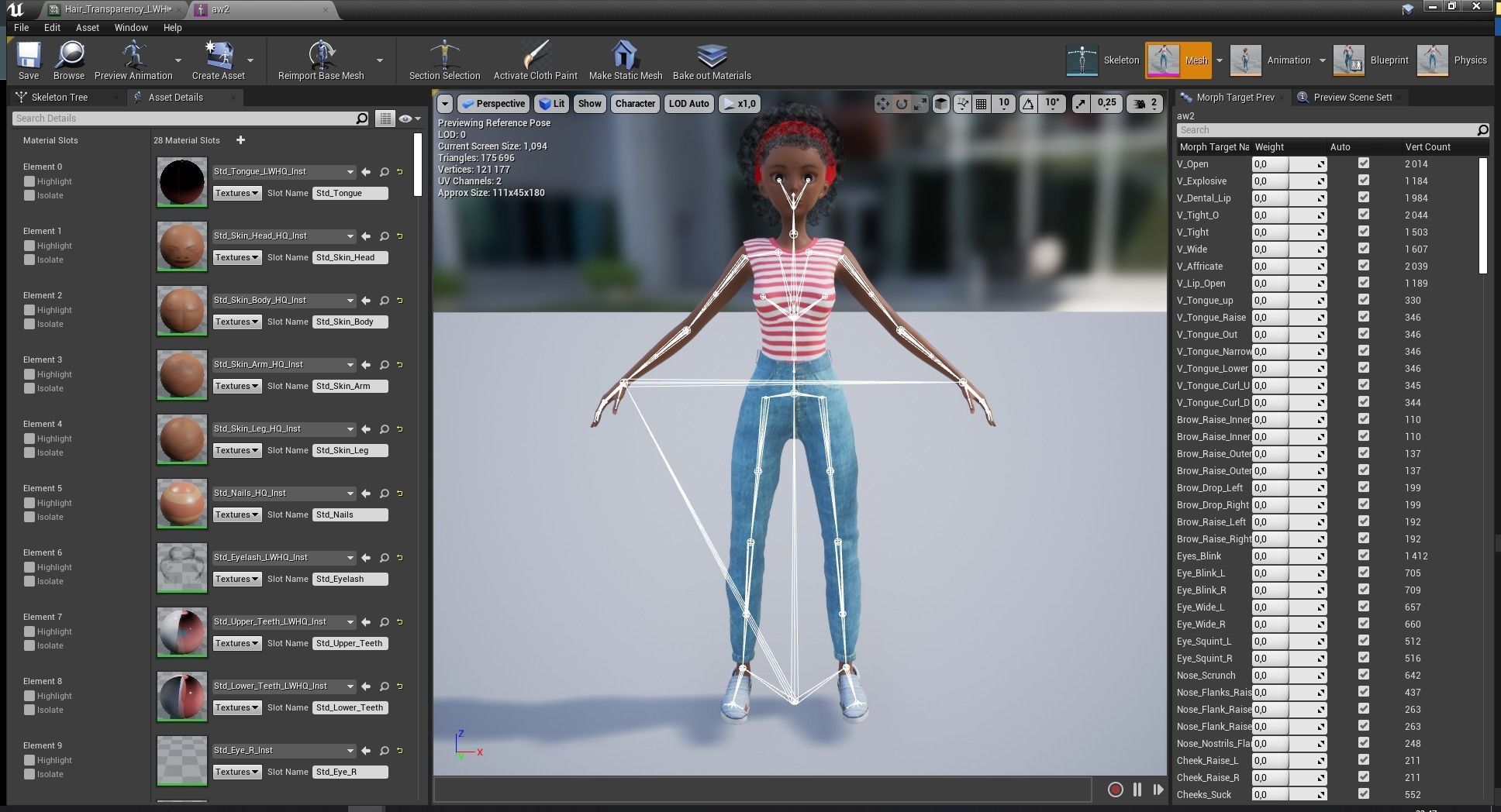 Cute African Female Cartoon Black afro rigged Woman 3D Low-poly 3D model_21