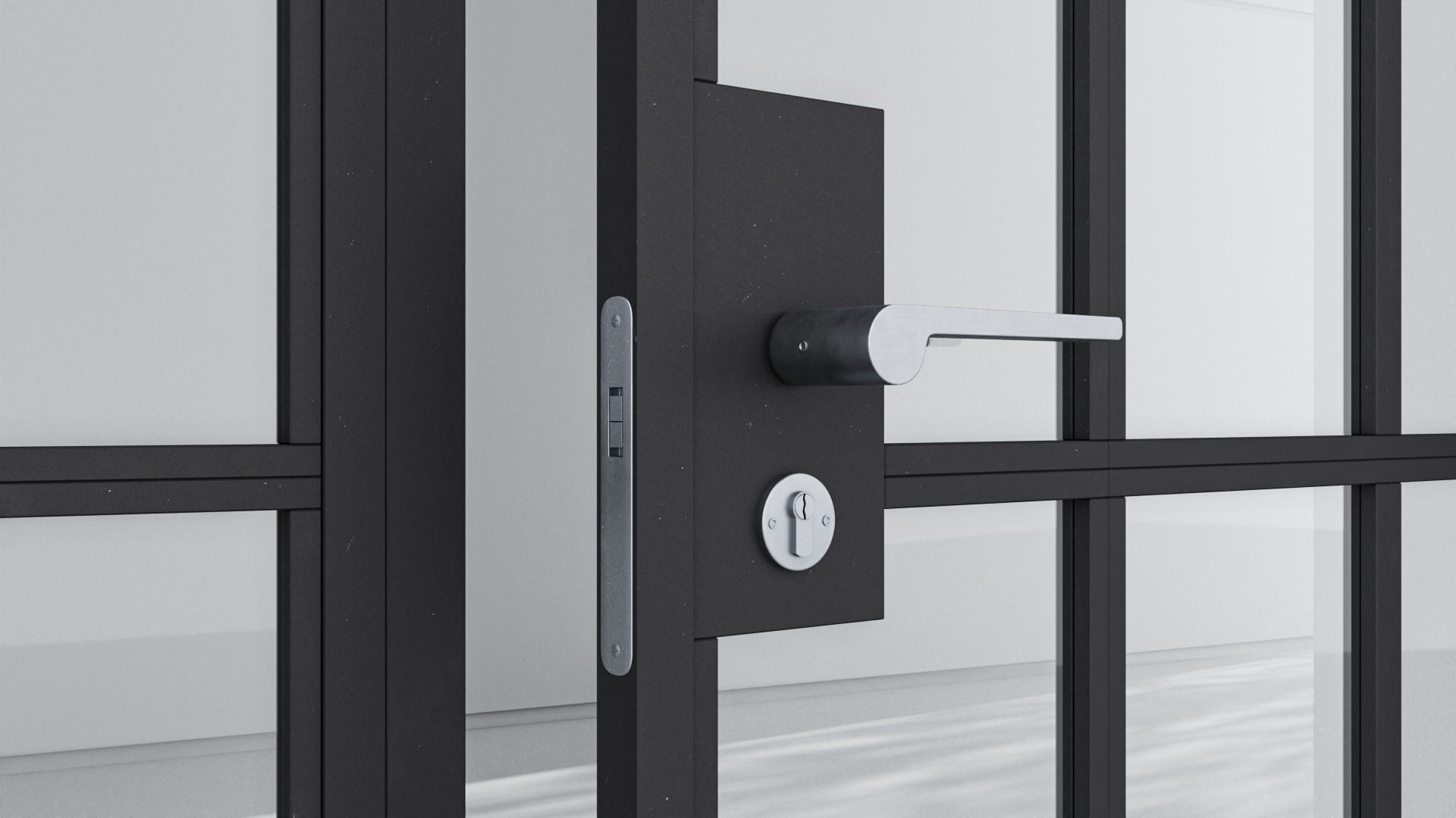 Aluminium door 181 3D model_4