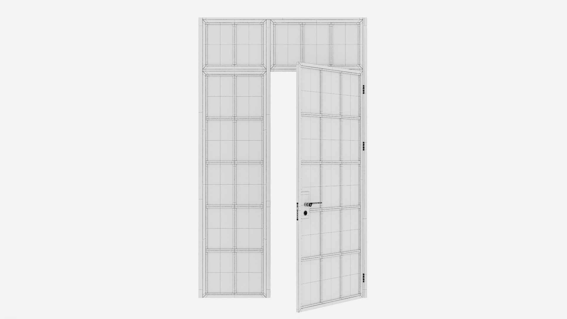 Aluminium door 181 3D model_6