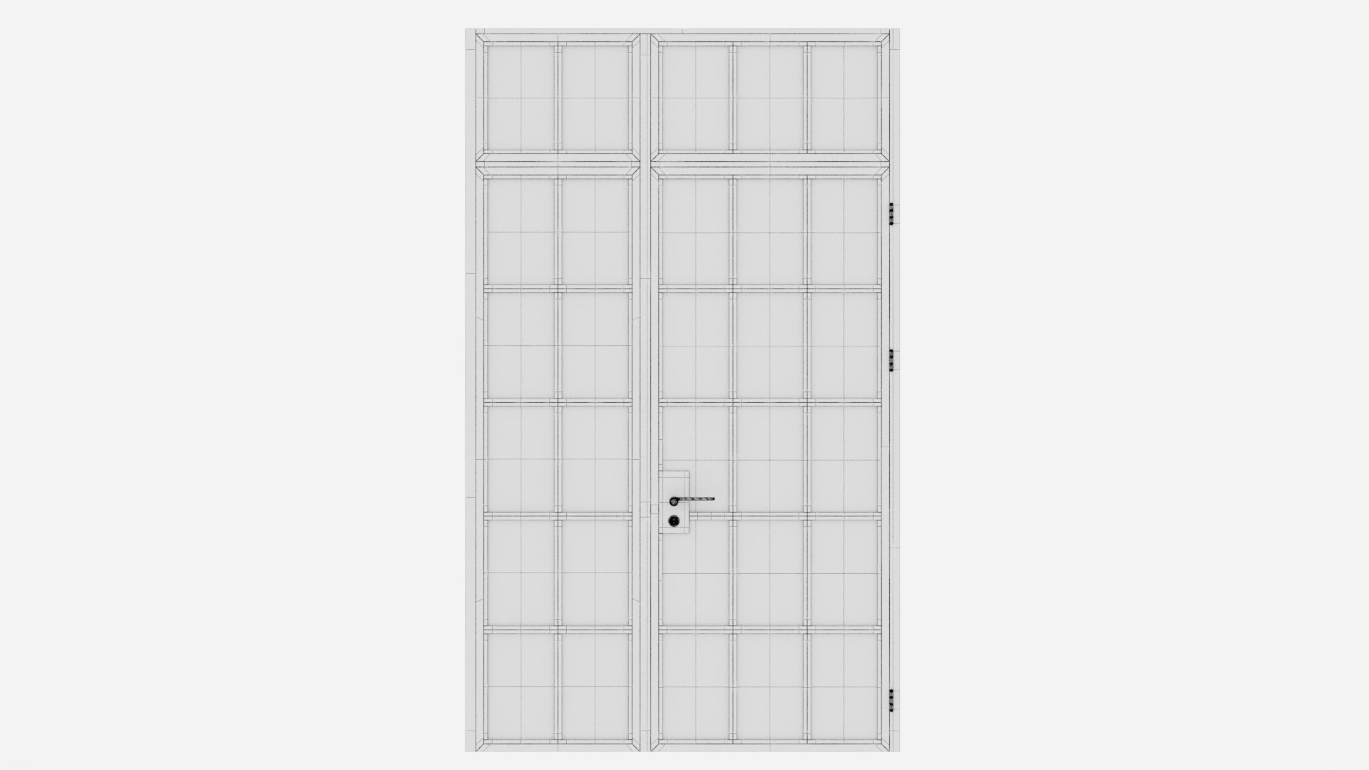 Aluminium door 181 3D model_5