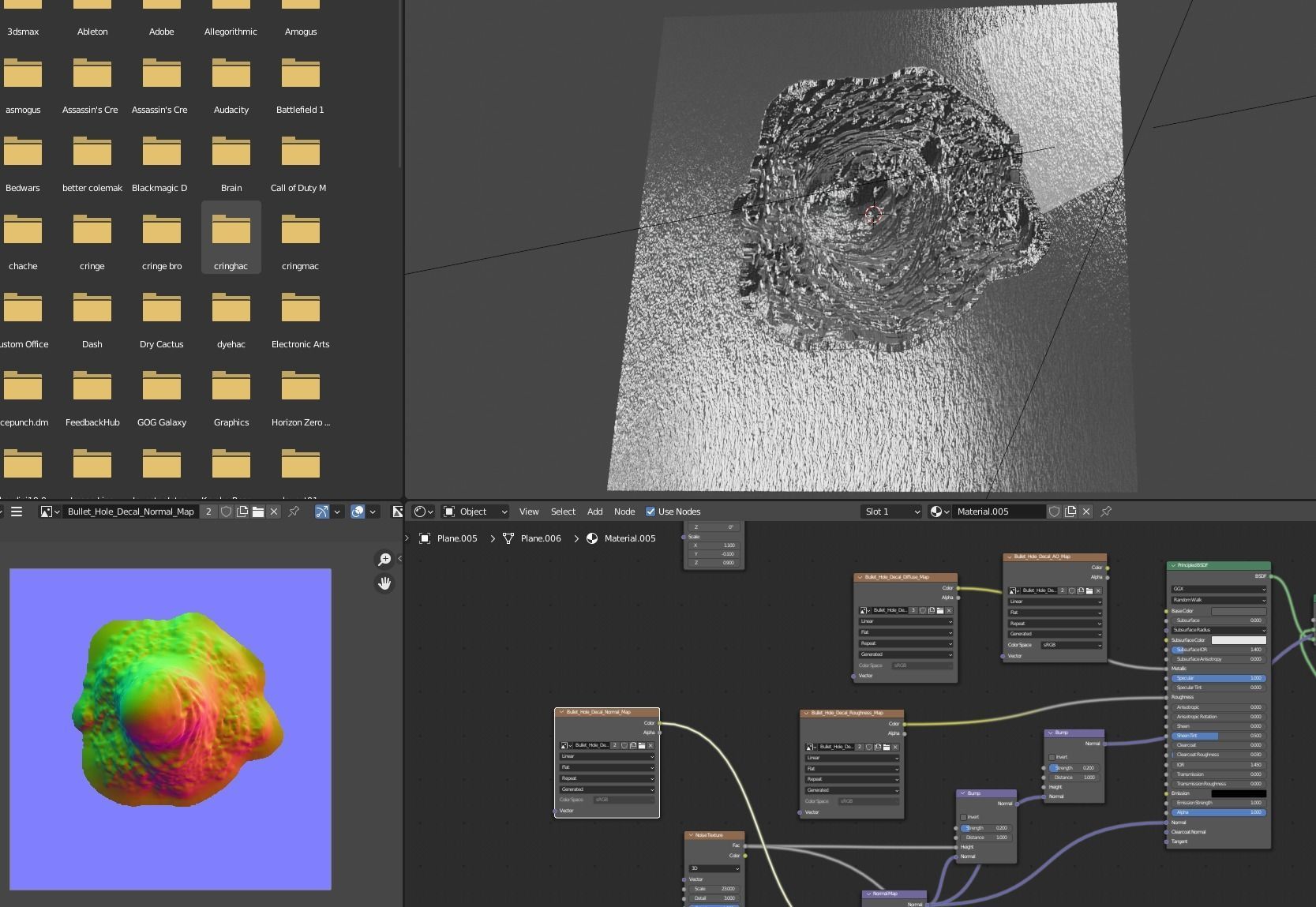 Bullet Hole 3D Model for use in game Low-poly 3D model_4